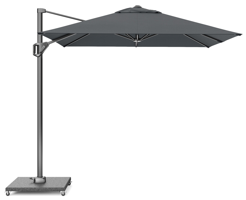 Platinum Sun & Shade Voyager T1 parasoll Mörkgrå/grå exkl. parasollfot 2,5 x 2,5 m