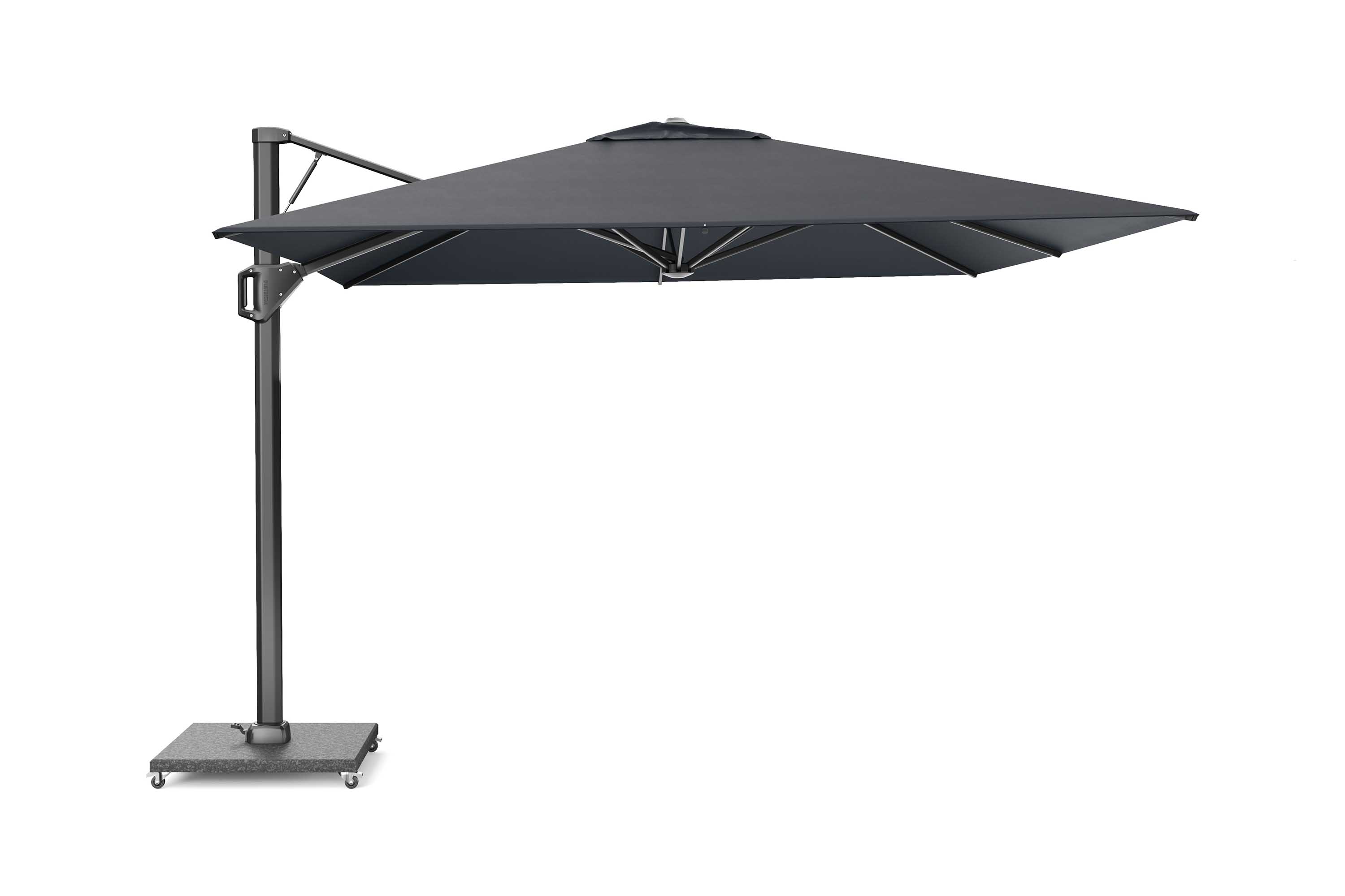 Platinum Sun & Shade Beaufort parasoll Antracit/svart exkl. parasollfot 3,2 x 3,2 m
