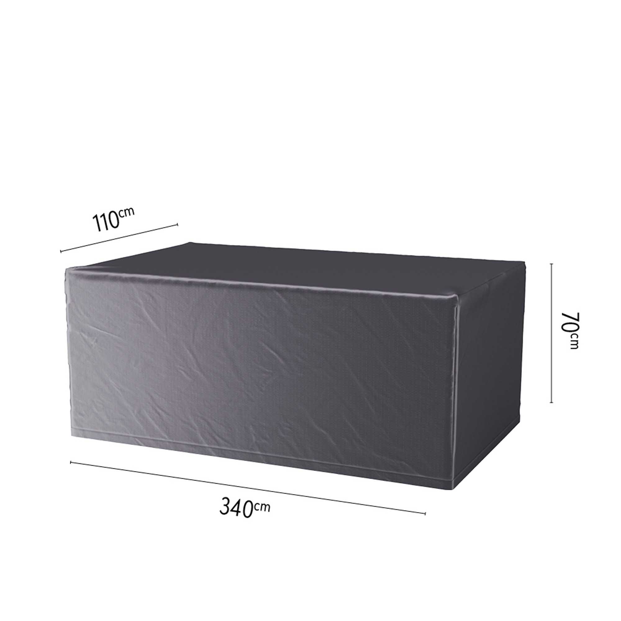 Platinum AeroCover Möbelskydd Aerocover till utebord Svart/svart 340 x 110 x H70 cm