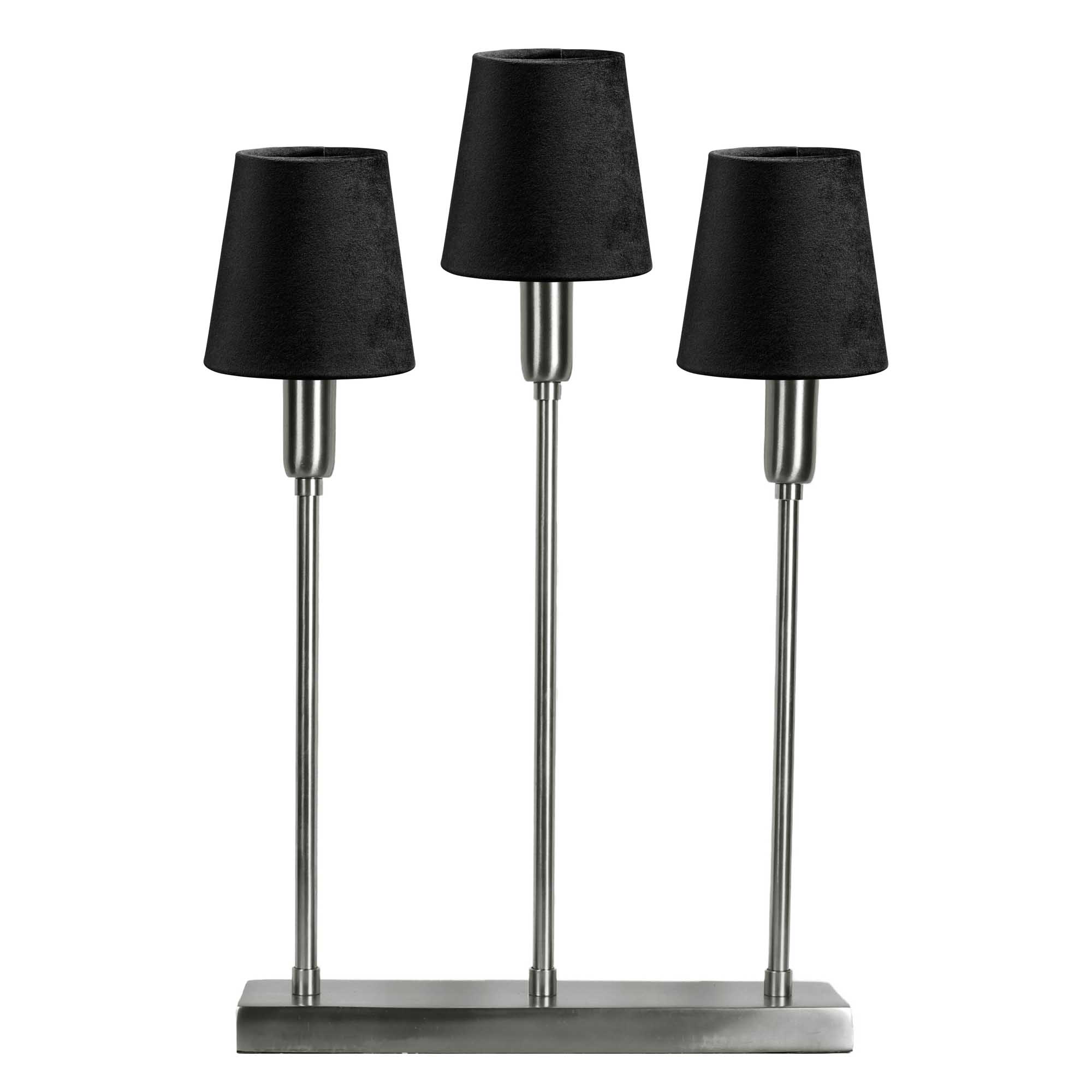 PR Home Soft bordslampa 3-L Krom/svart 34 cm