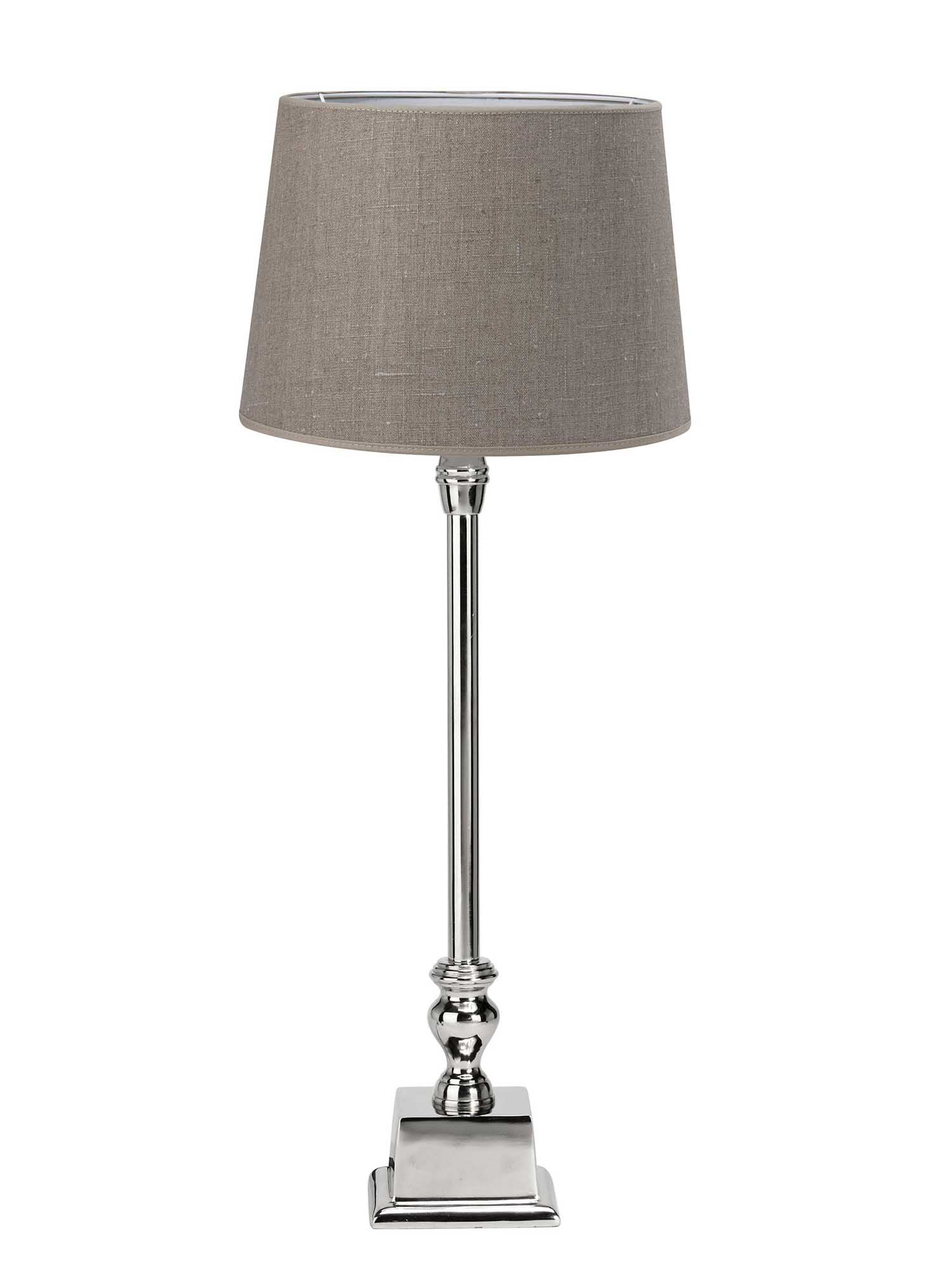 PR Home Linné bordslampa Krom/vit skärm 62 cm