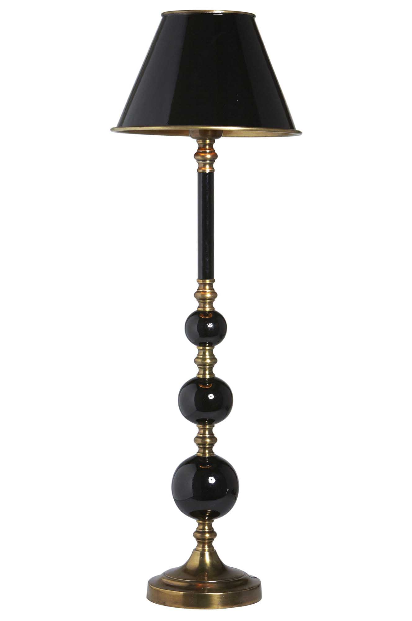 PR Home Abbey bordslampa Svart/antikmässing inkl. metallskärm 68 cm