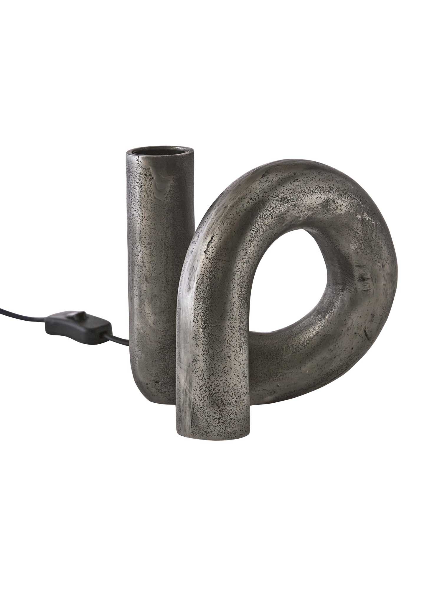 PR Home Notice swirl lampfot Råsilver 18 cm