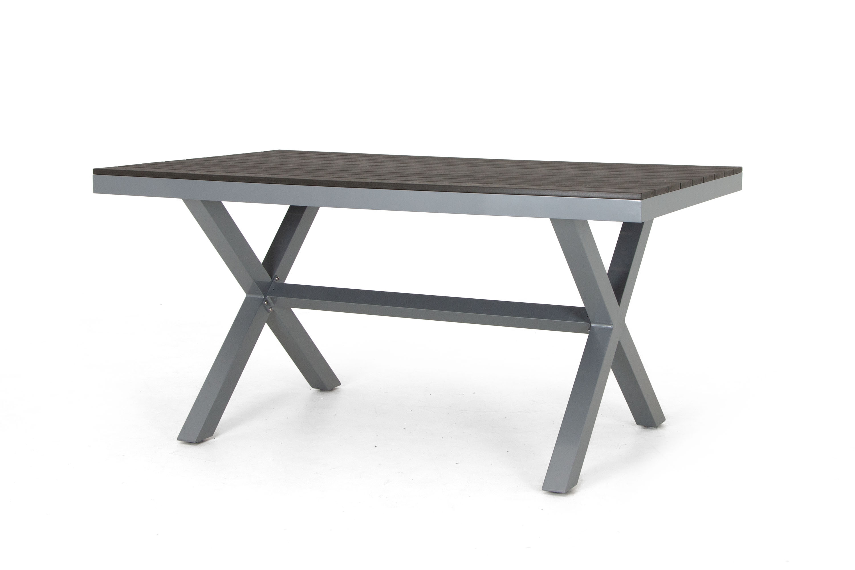 Selected Home Vegas matbord Silver med grå nonwood 150 x 90 cm