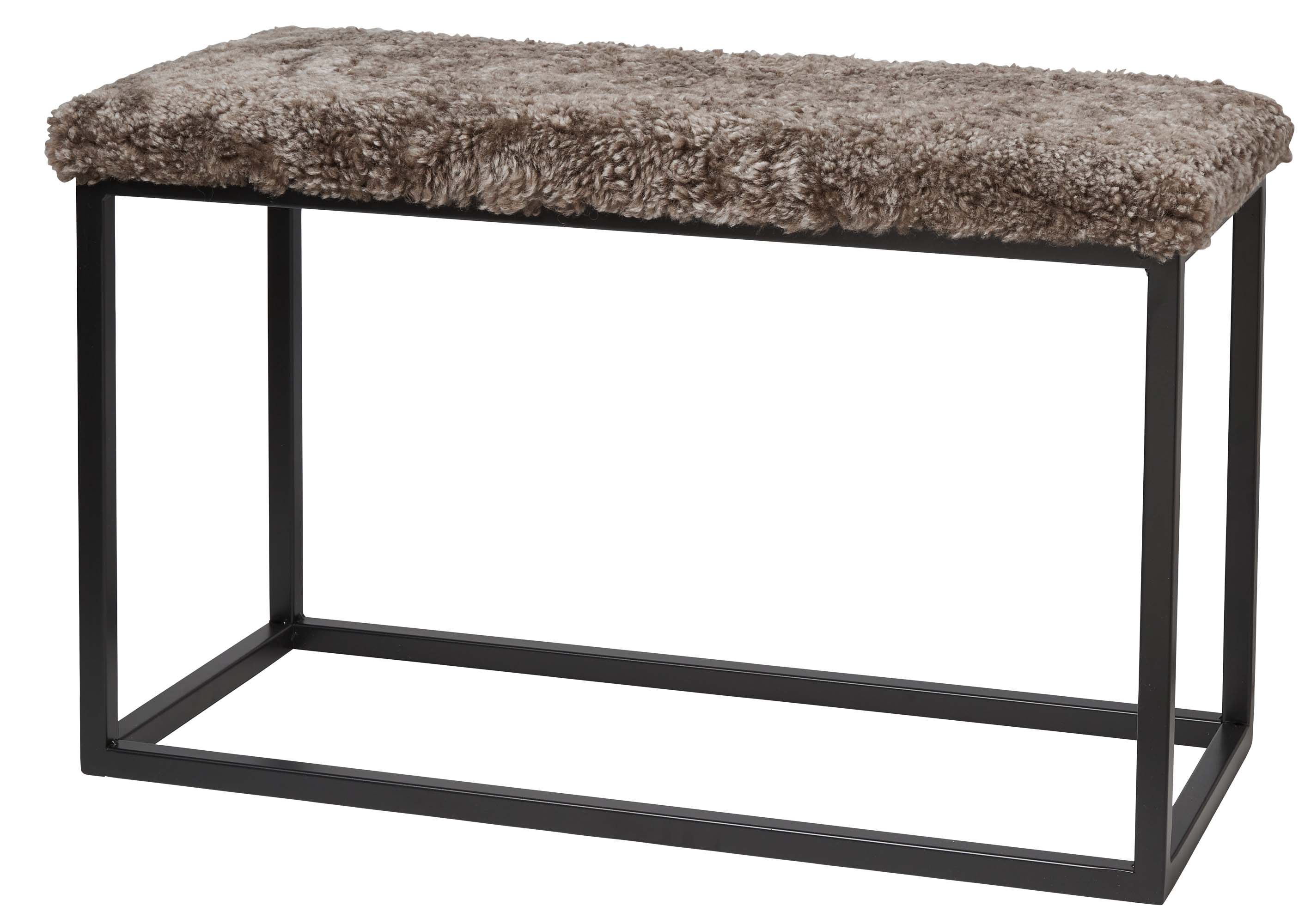 Skinnwille Palle pall L Sahara/Svart 60 x 35 x 50 cm