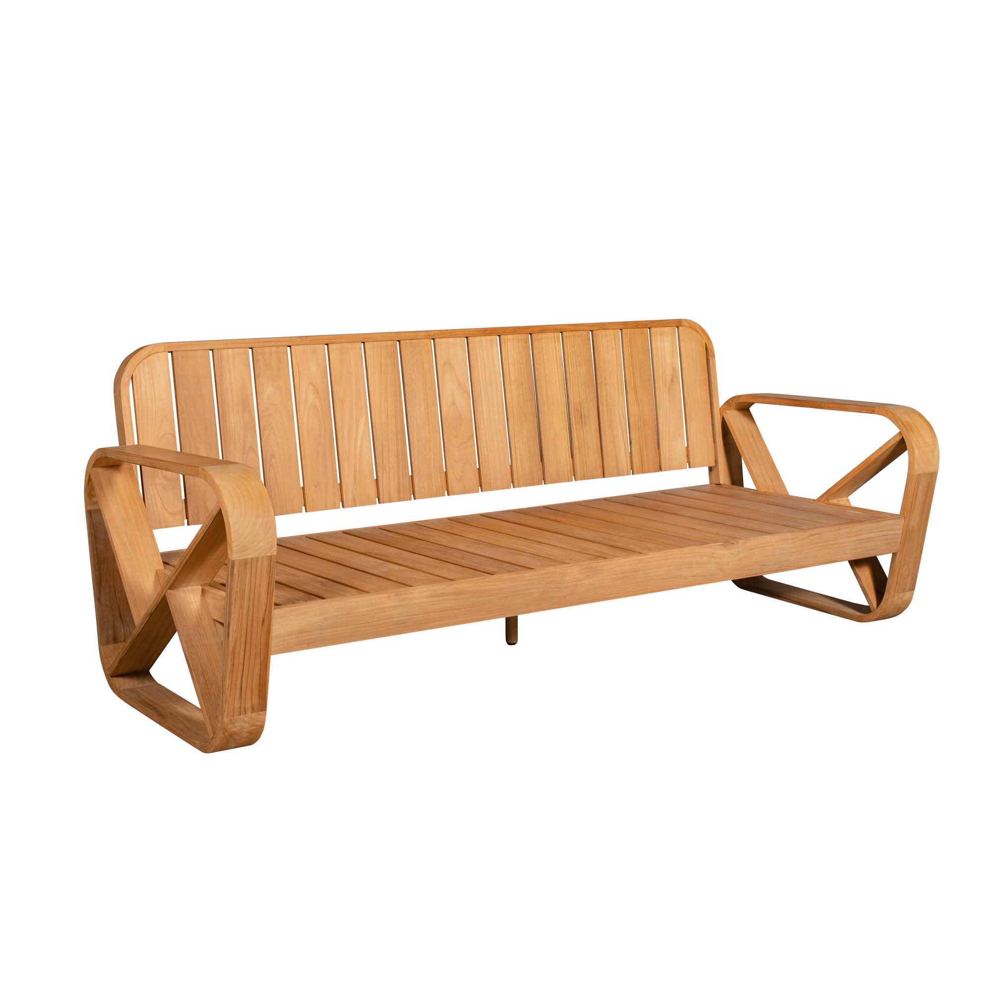 Stockamöllan Bålamöllan 3-sitssoffa Teak med beige dyna Inkl. dynor