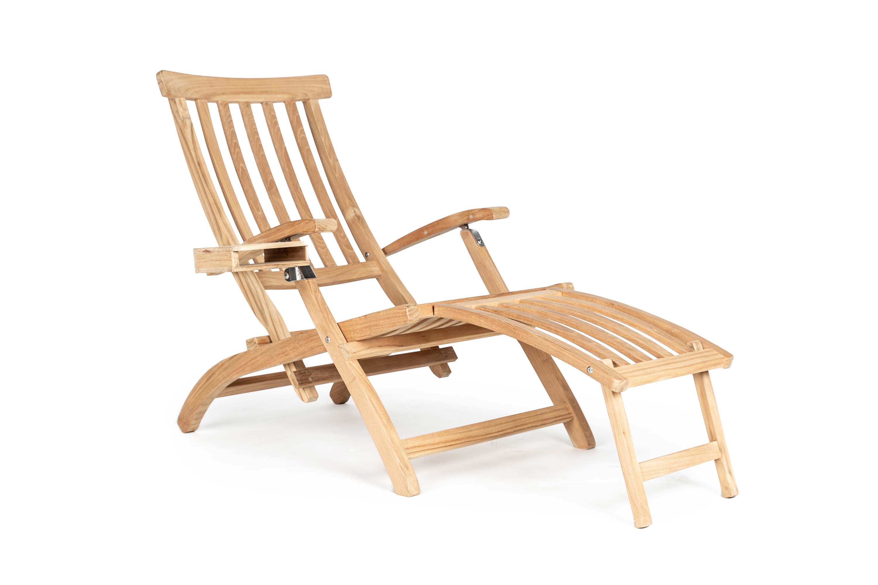 Stockamöllan Lobby däckstol Teak Inkl. bricka & regnskydd