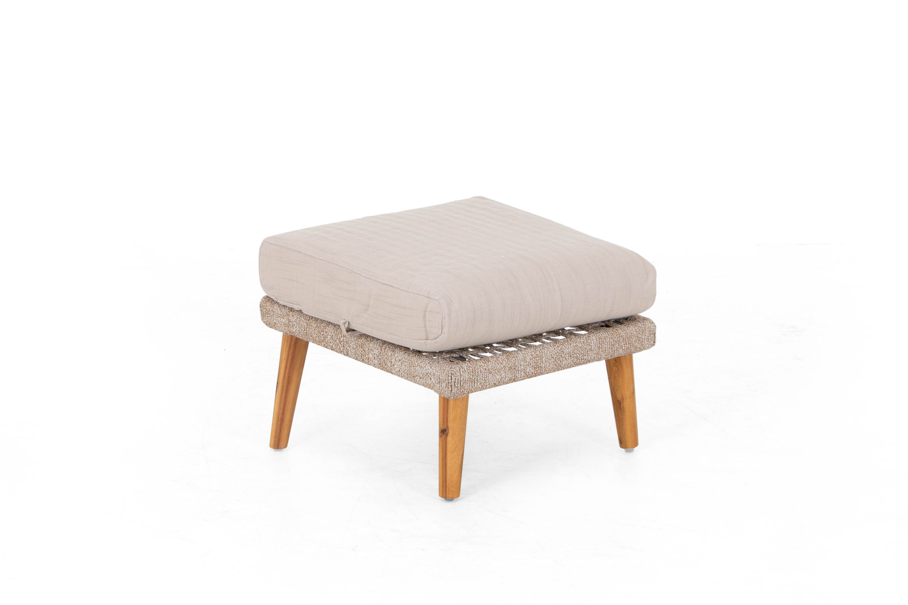Sunzo Fargo fotpall Natur med beige dyna
