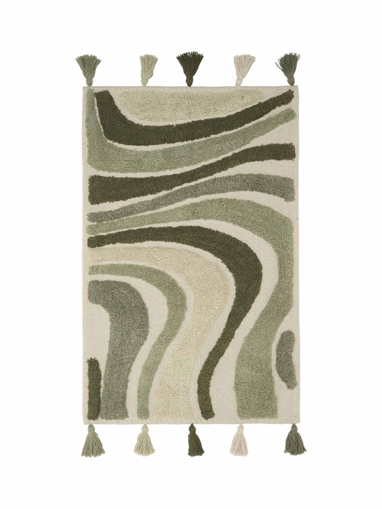 Svanefors Swirl matta Mossa 90 x 130 cm