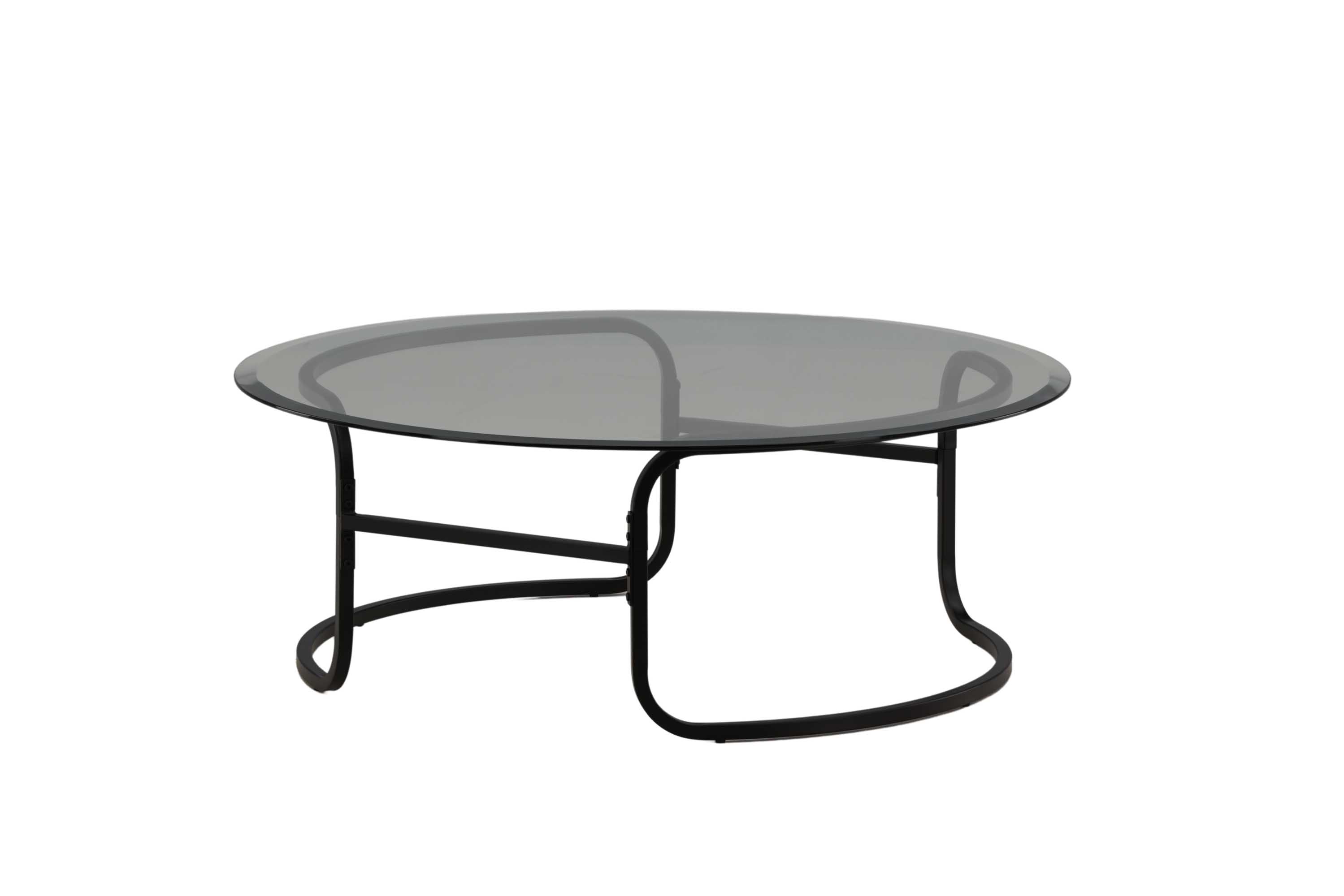 Venture Design Lomma soffbord Svart/glas 110 cm