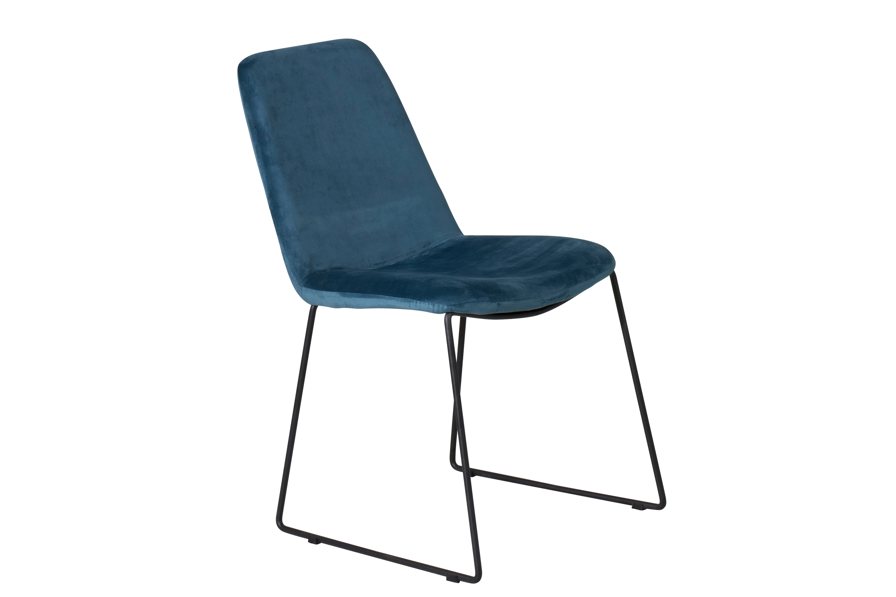 Venture Design Muce matstol Blå Sammet/svart