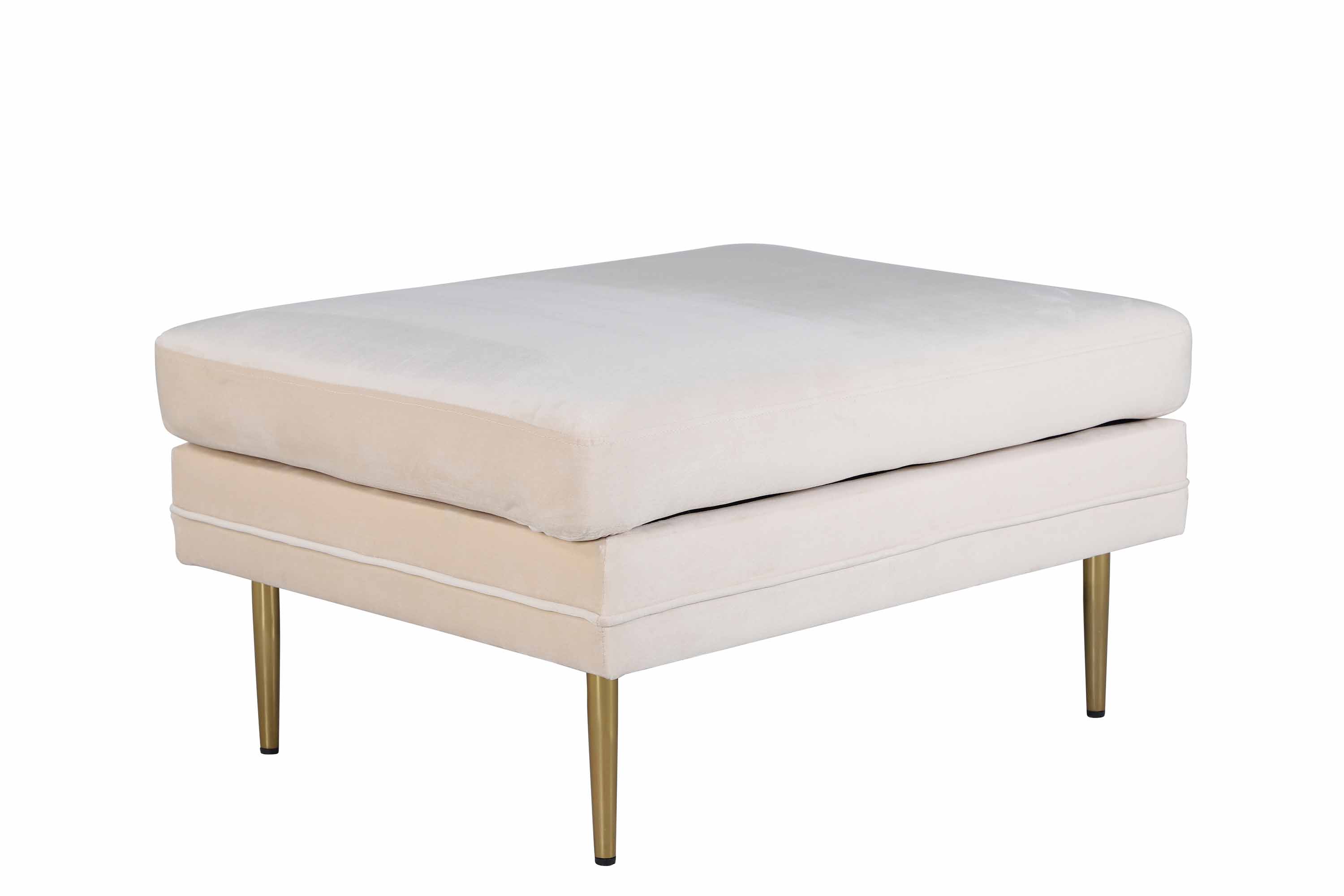 Venture Design Boom fotpall Beige/mässing