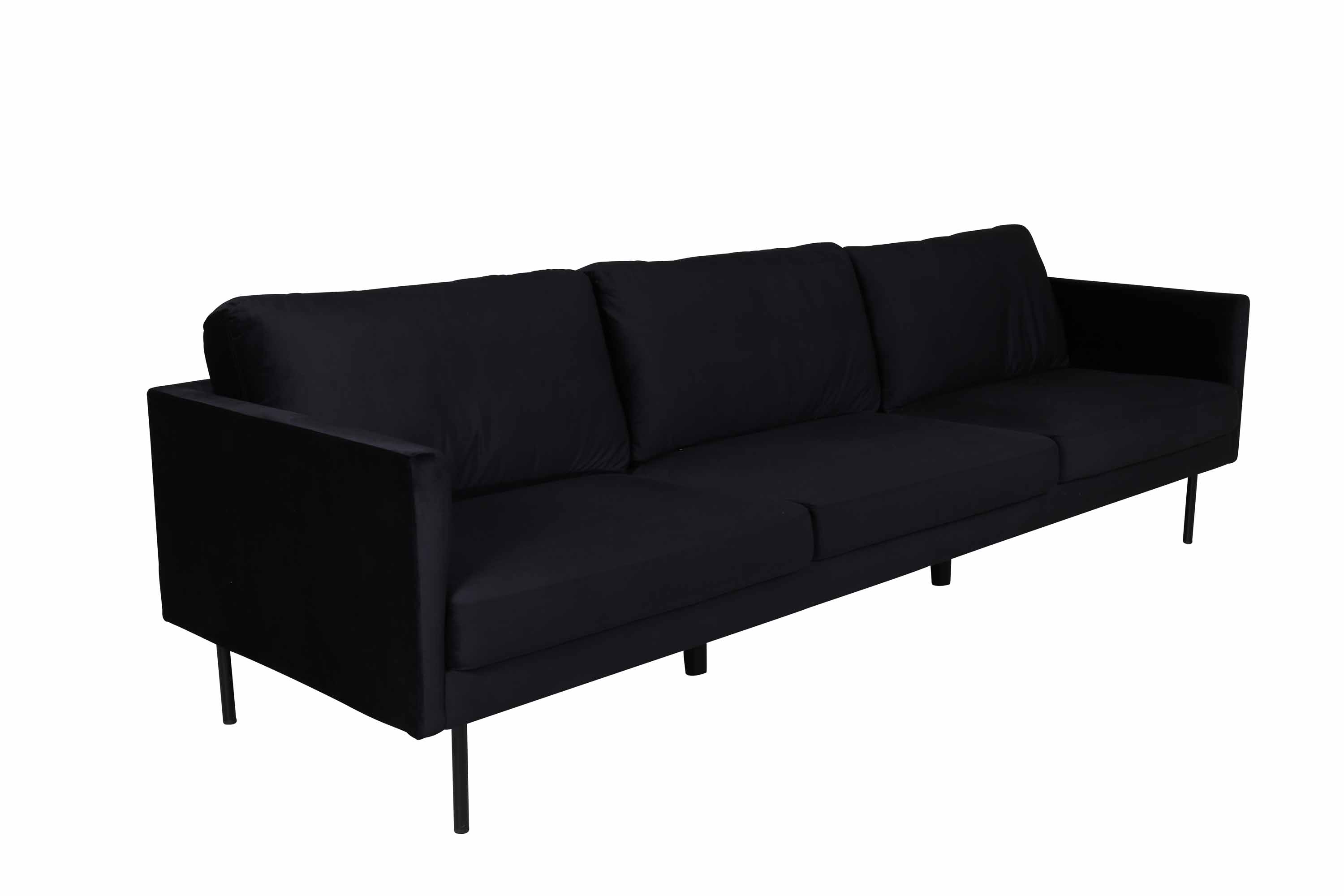 Venture Design Zoom 3-sitssoffa Svart/svart