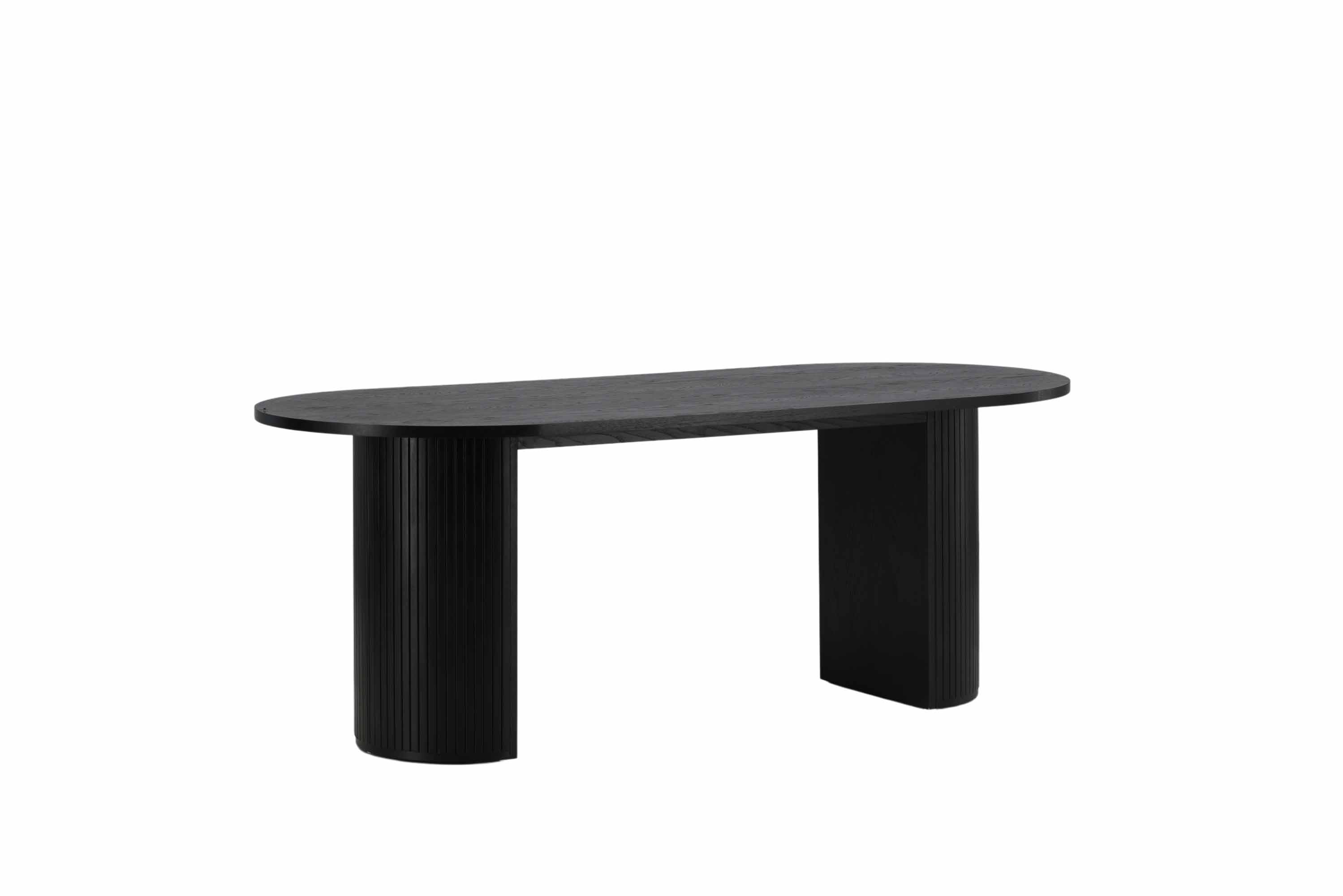Venture Design Bianca matbord Svart/svart 200 x 90 cm