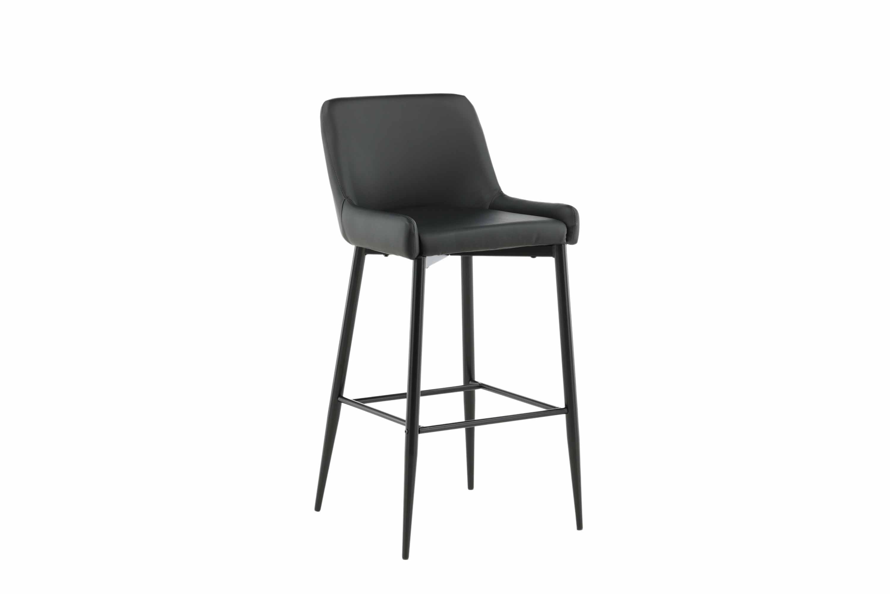 Venture Design Plaza barstol Svart/svart Konstläder/svart