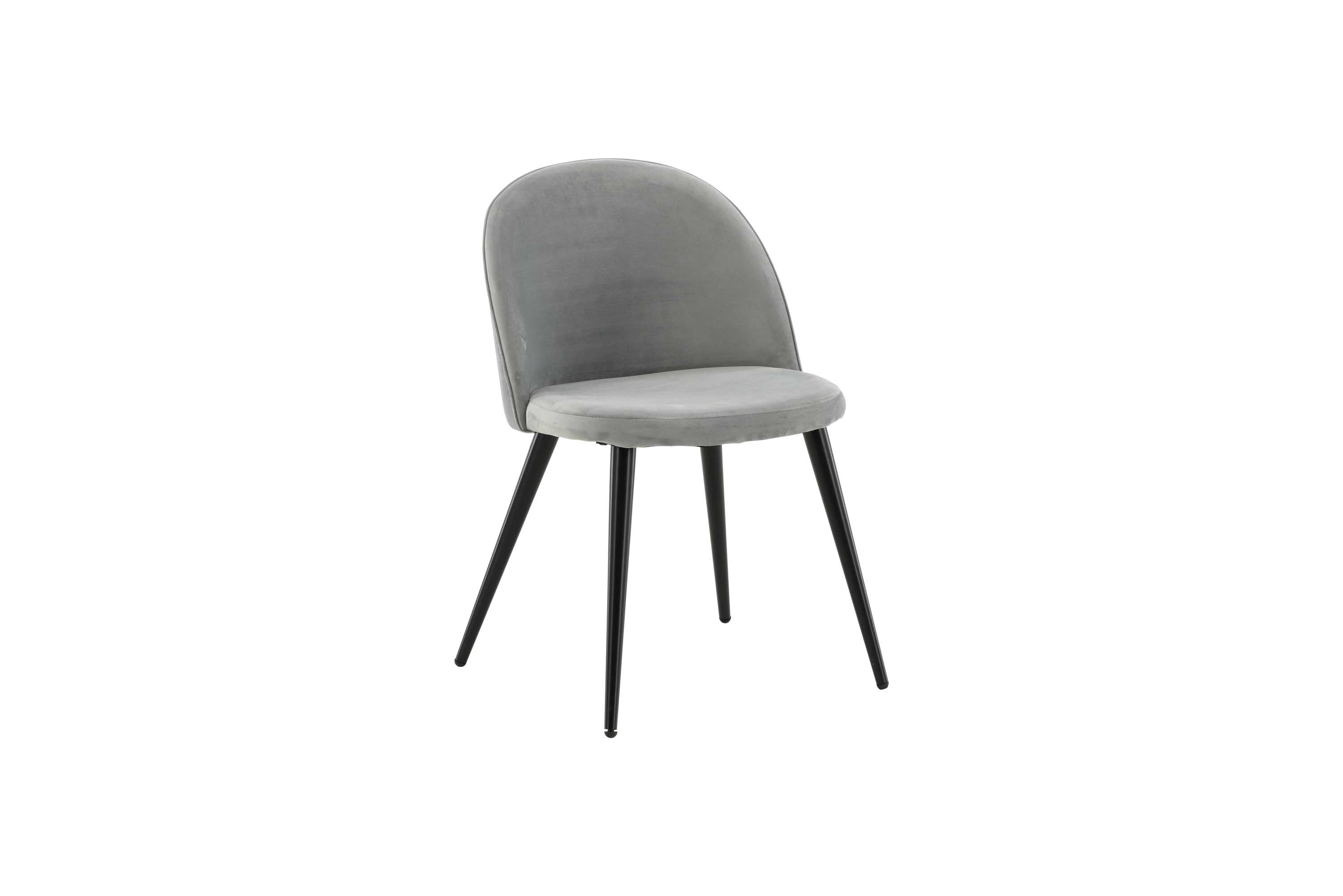 Venture Design Velvet matstol Ljusgrå/svart