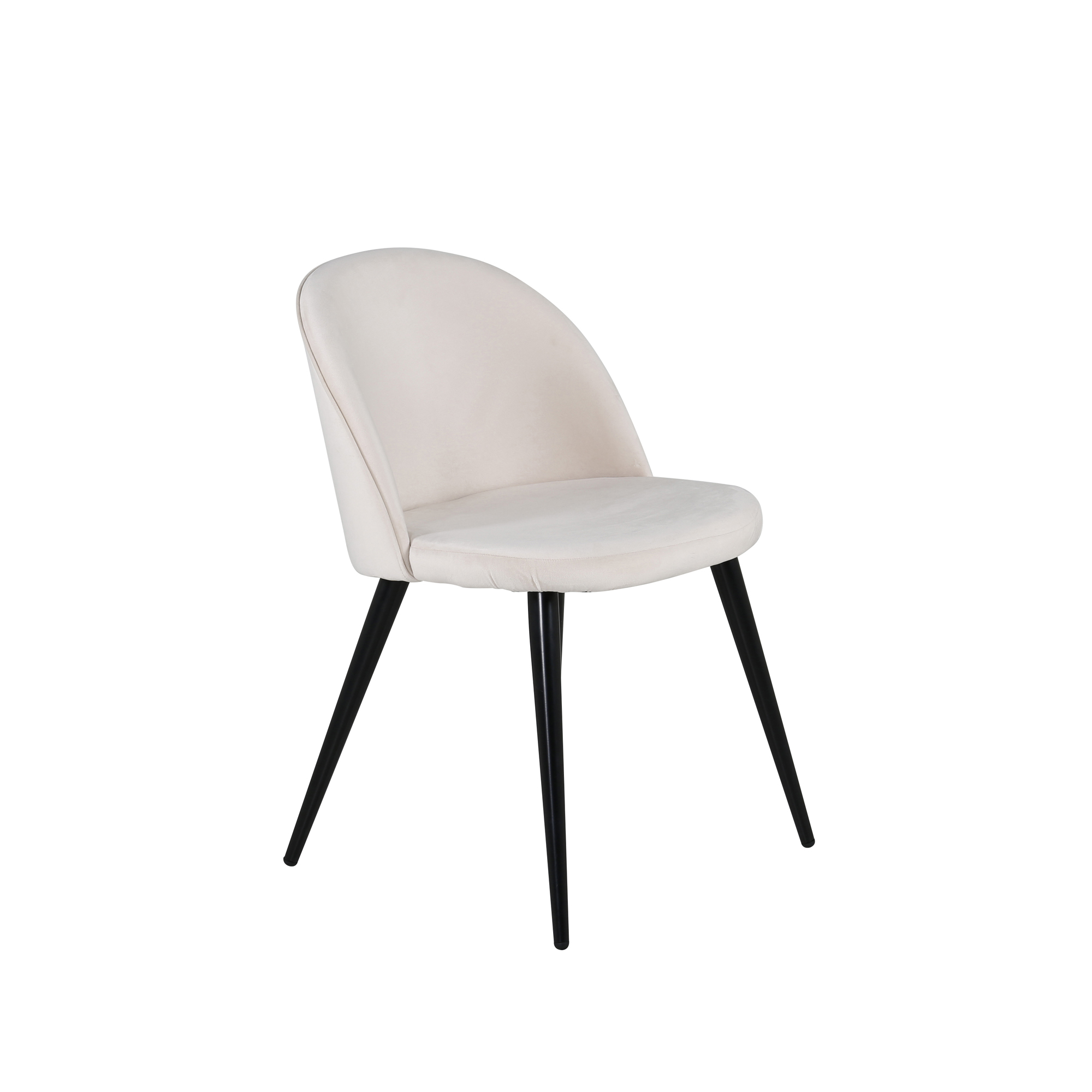 Venture Design Velvet matstol Beige Sammet/svart