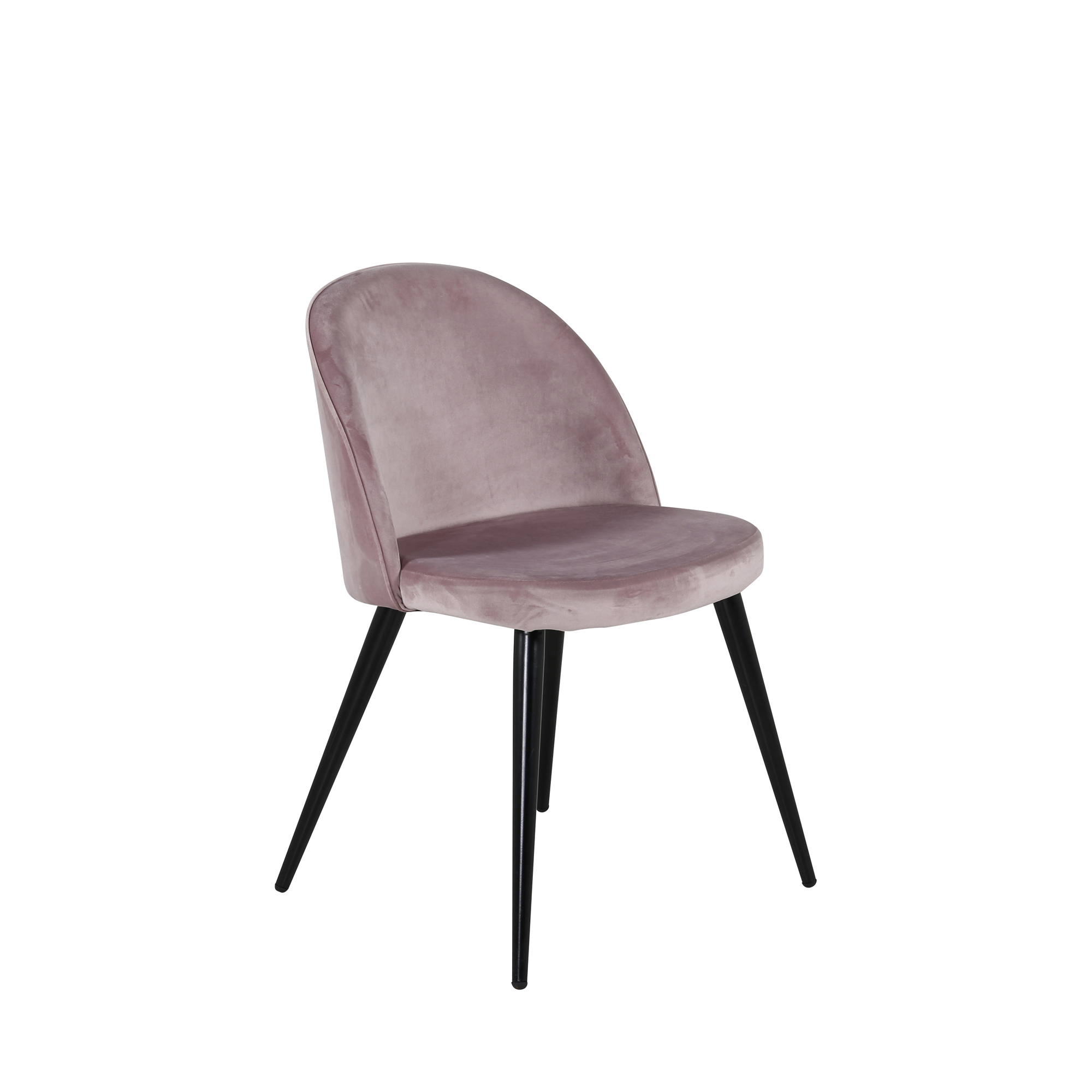 Venture Design Velvet matstol Rosa Sammet/svart