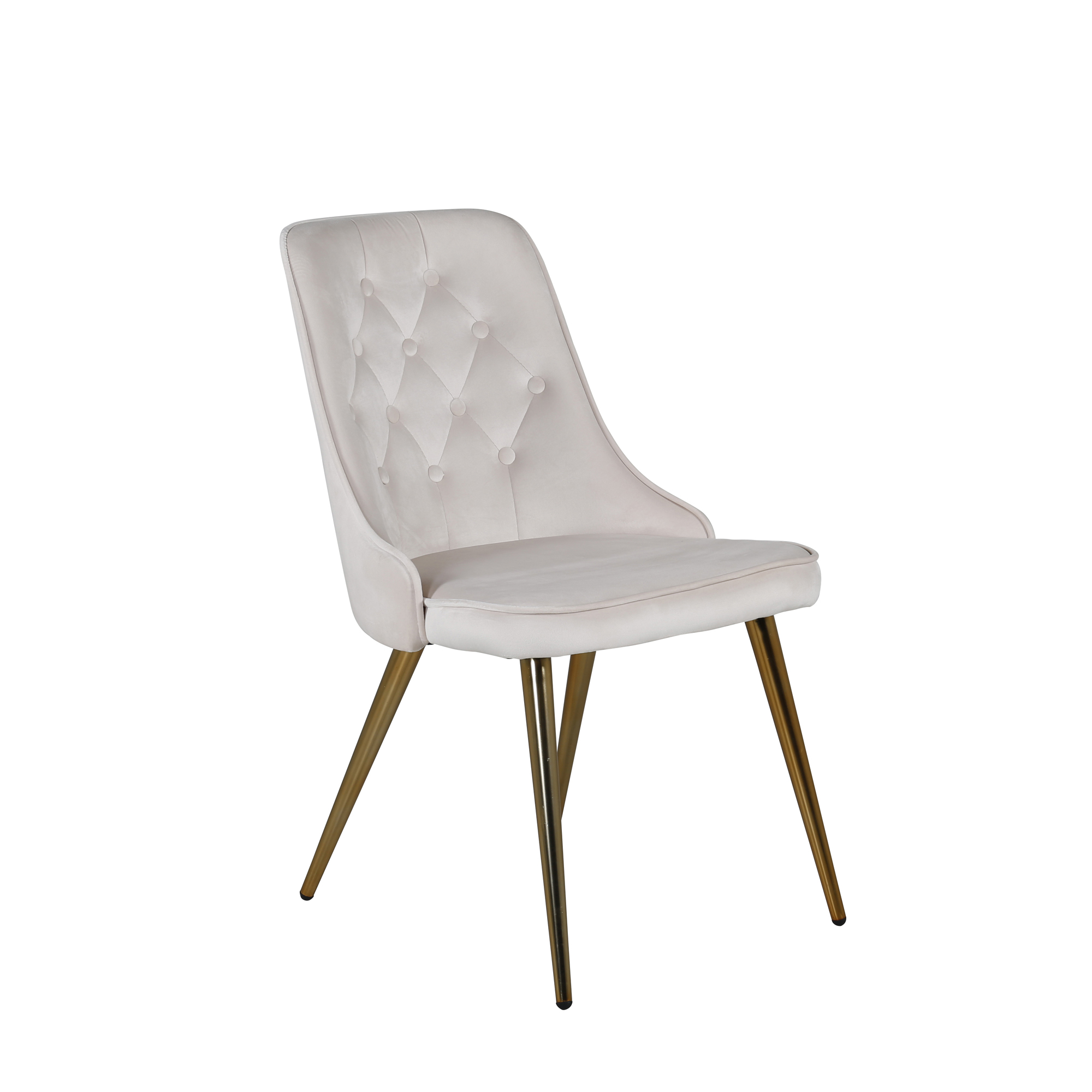 Venture Design Velvet deluxe matstol Beige Sammet/brons