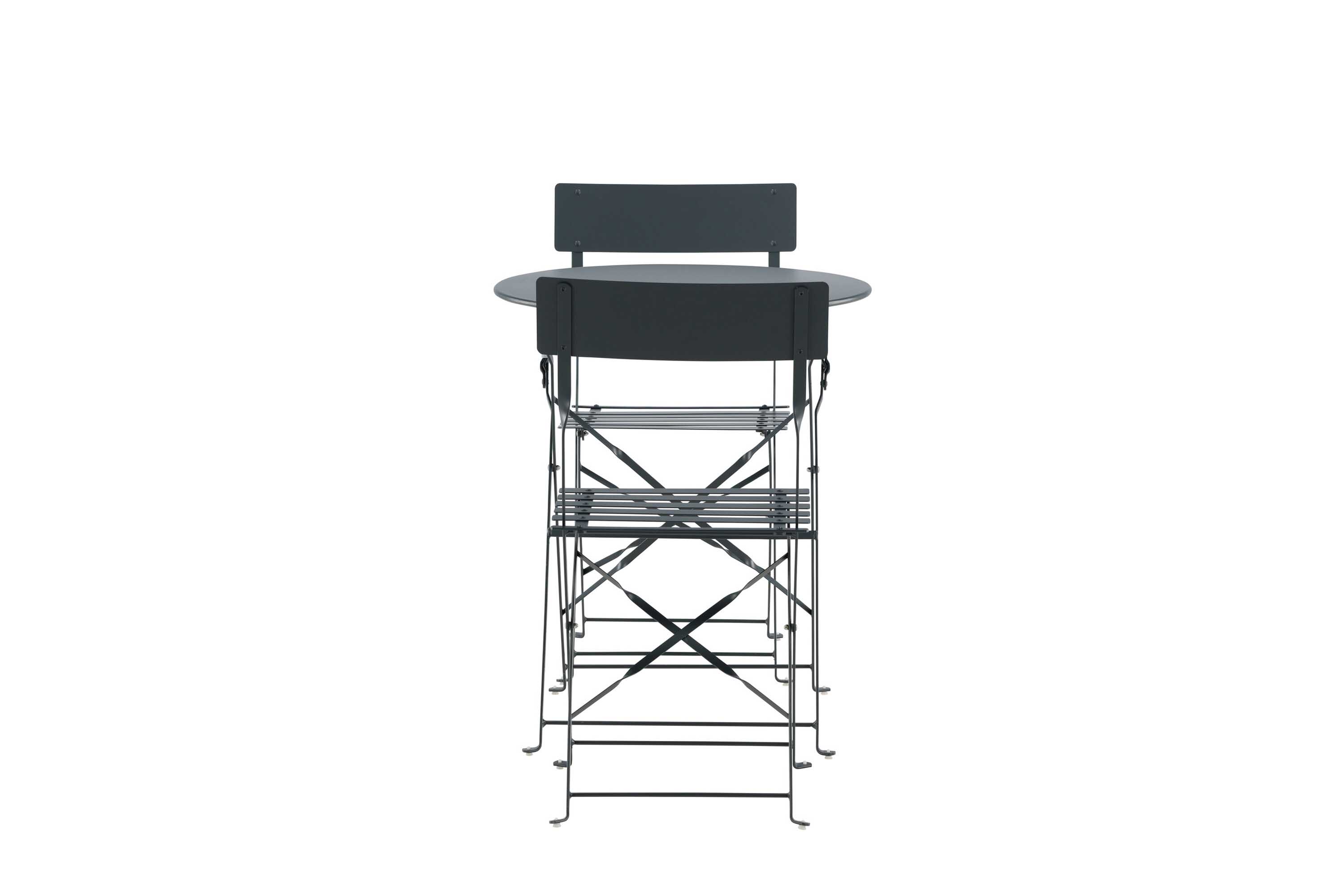Venture Design Marseille caféset Mörkgrå 2 stolar & bord 60 cm