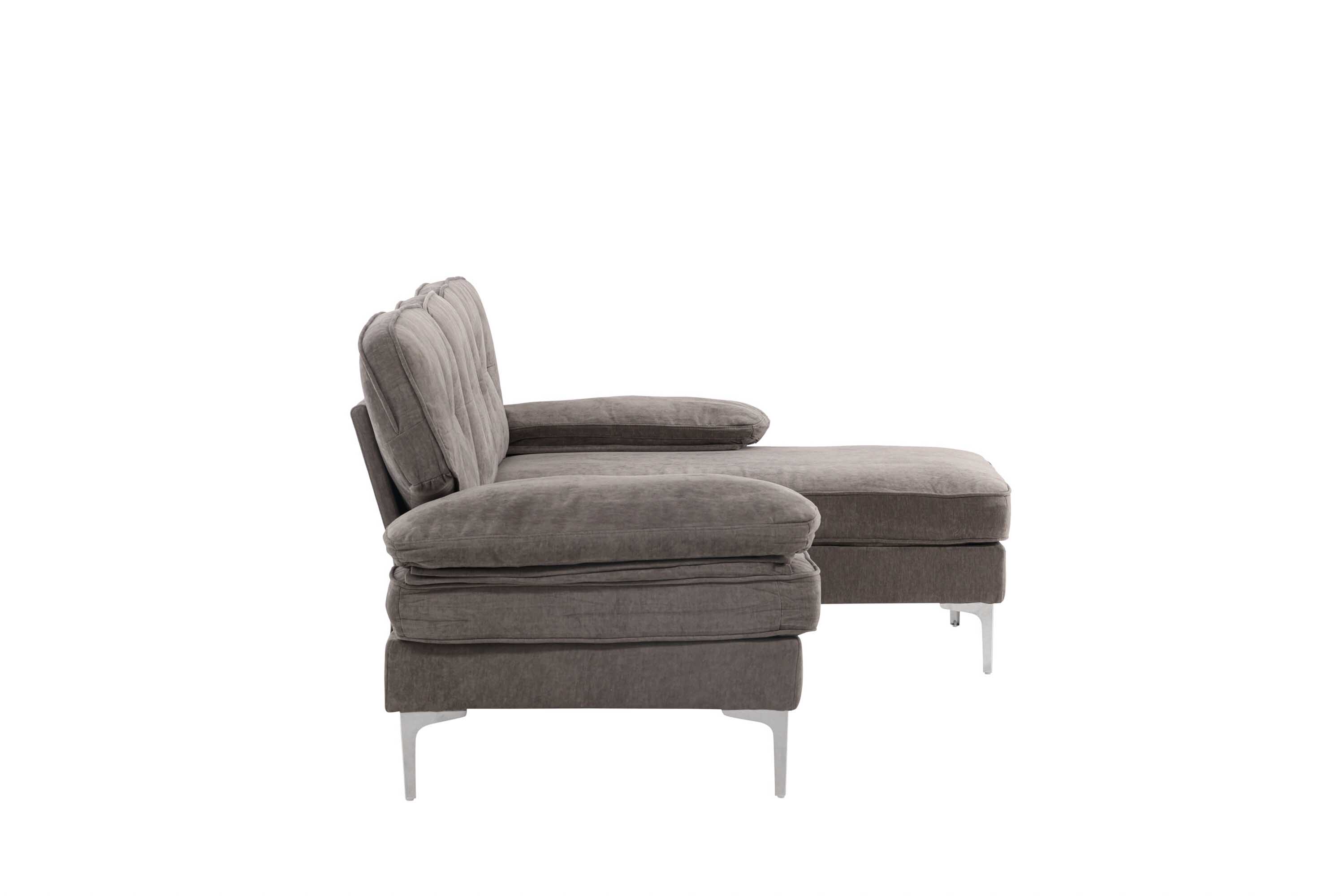 Venture Design Remis 3-sitssoffa Krom/mörkgrå 241-118 x 85 cm