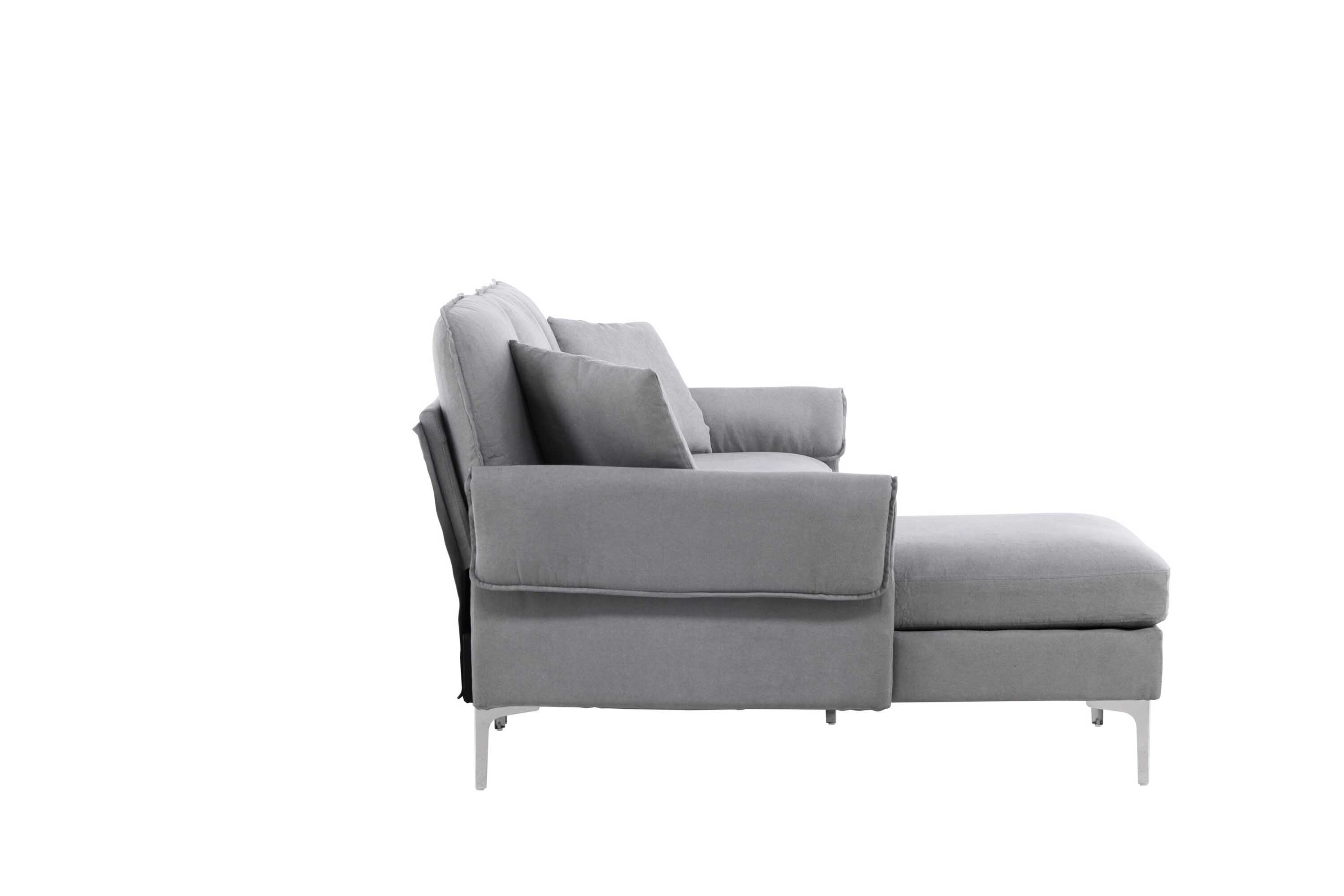 Venture Design Toulouse 3-sitssoffa Krom/grå 212-115 x 84 cm