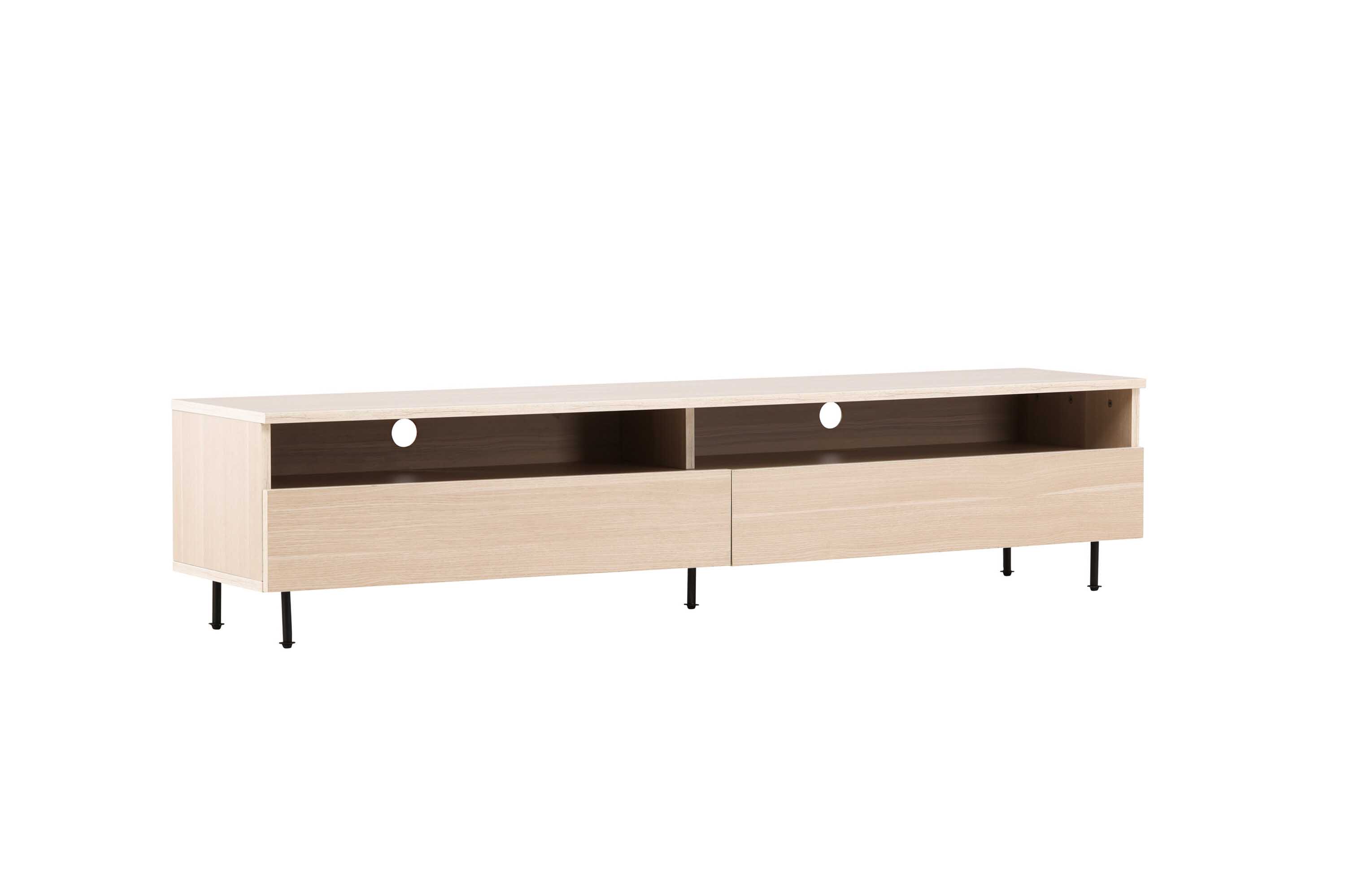 Venture Design Navarra TV-bänk Matt svart/whitewash 180 x 40 cm
