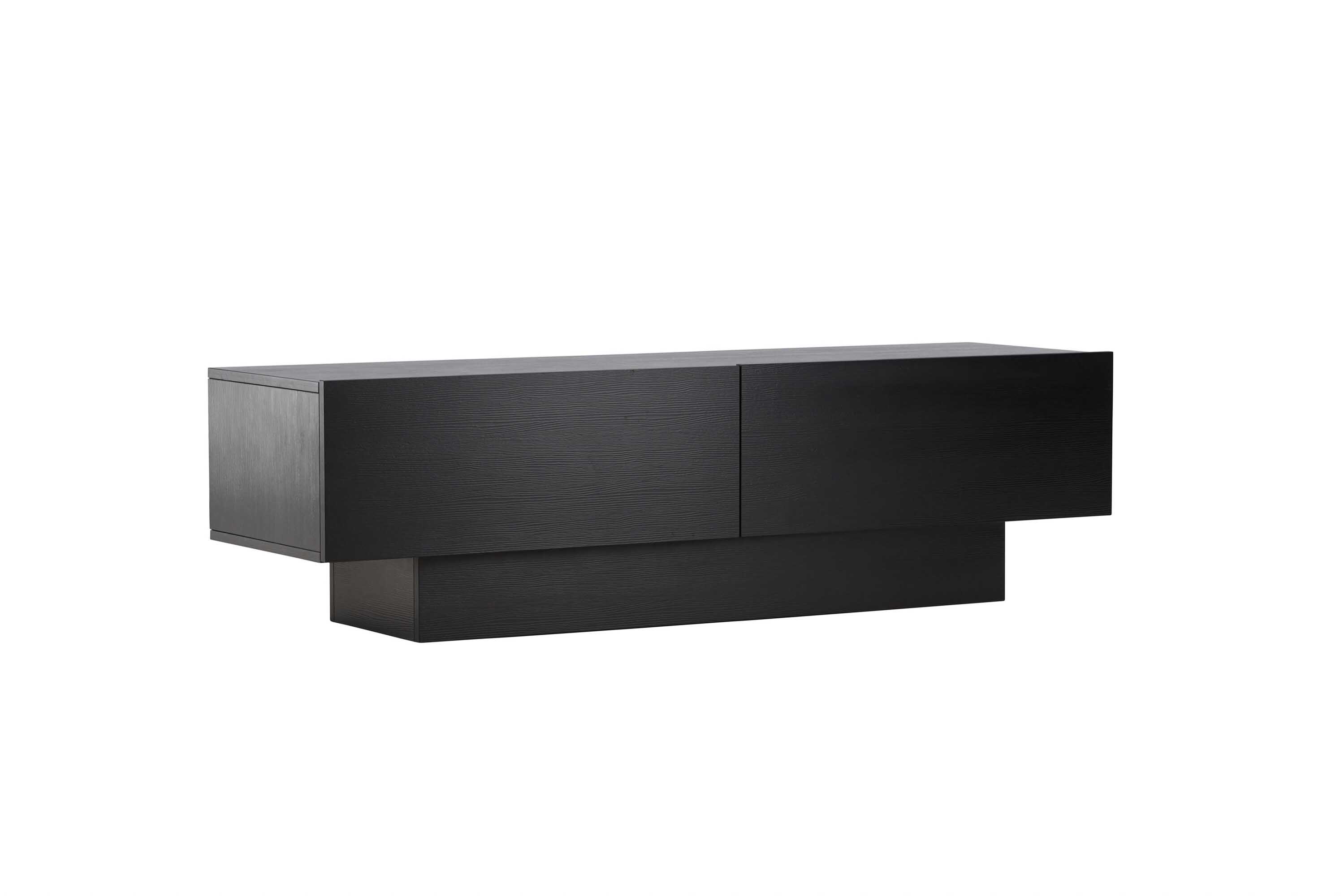 Venture Design Cuenca TV-bänk Svart/svart 160 x 47 cm
