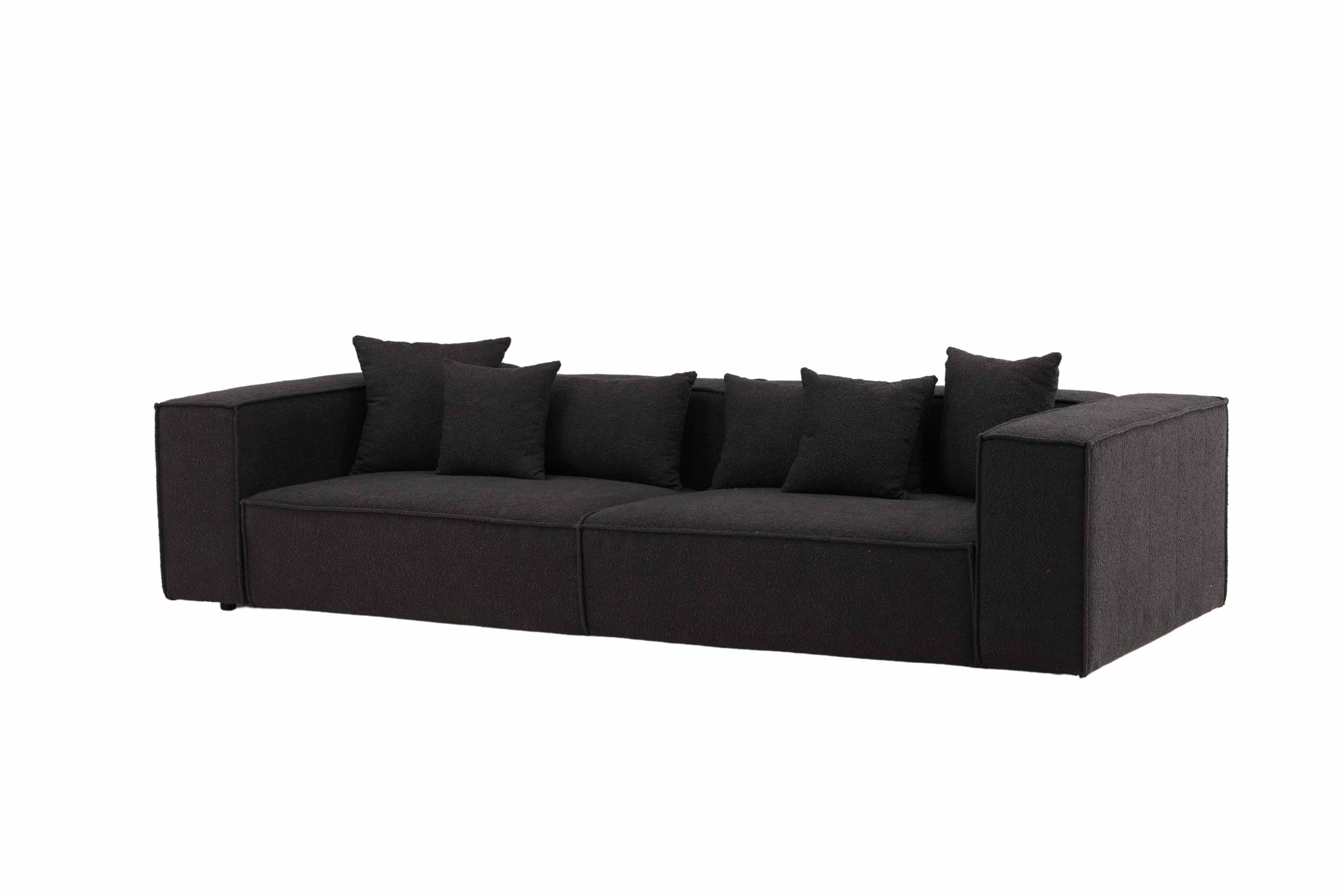VIND Gillholmen 3-sitssoffa Svart/svart boucle