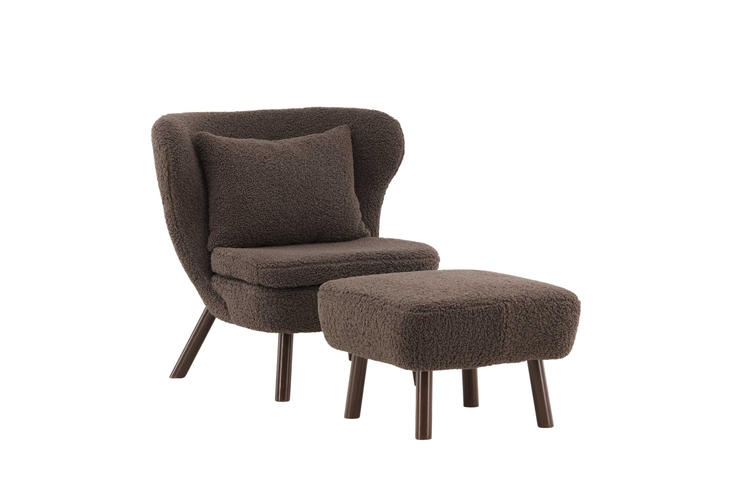 Venture Design Ryxö fåtölj Brun Inkl. fotpall