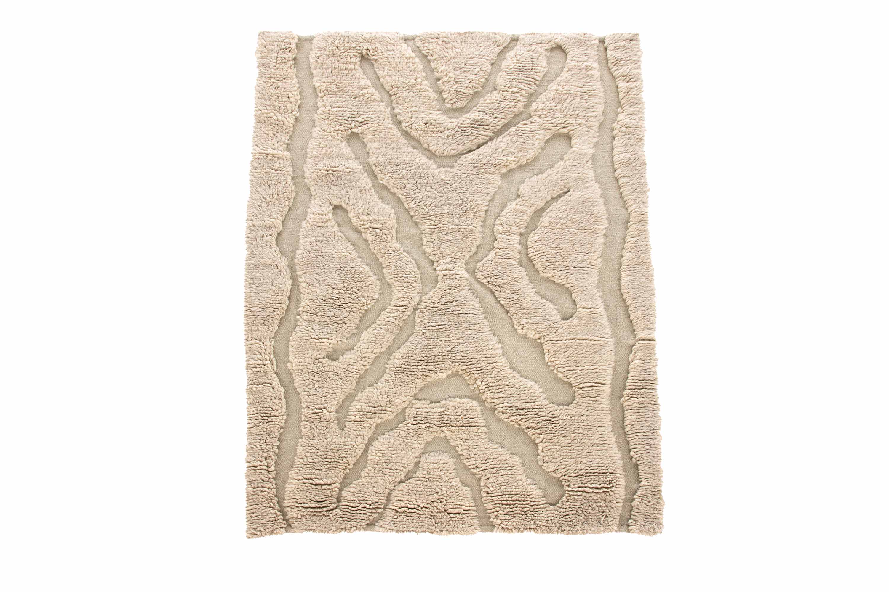 VIND Trondheim matta x Josefin Lustig Beige/vit 200 x 300 cm