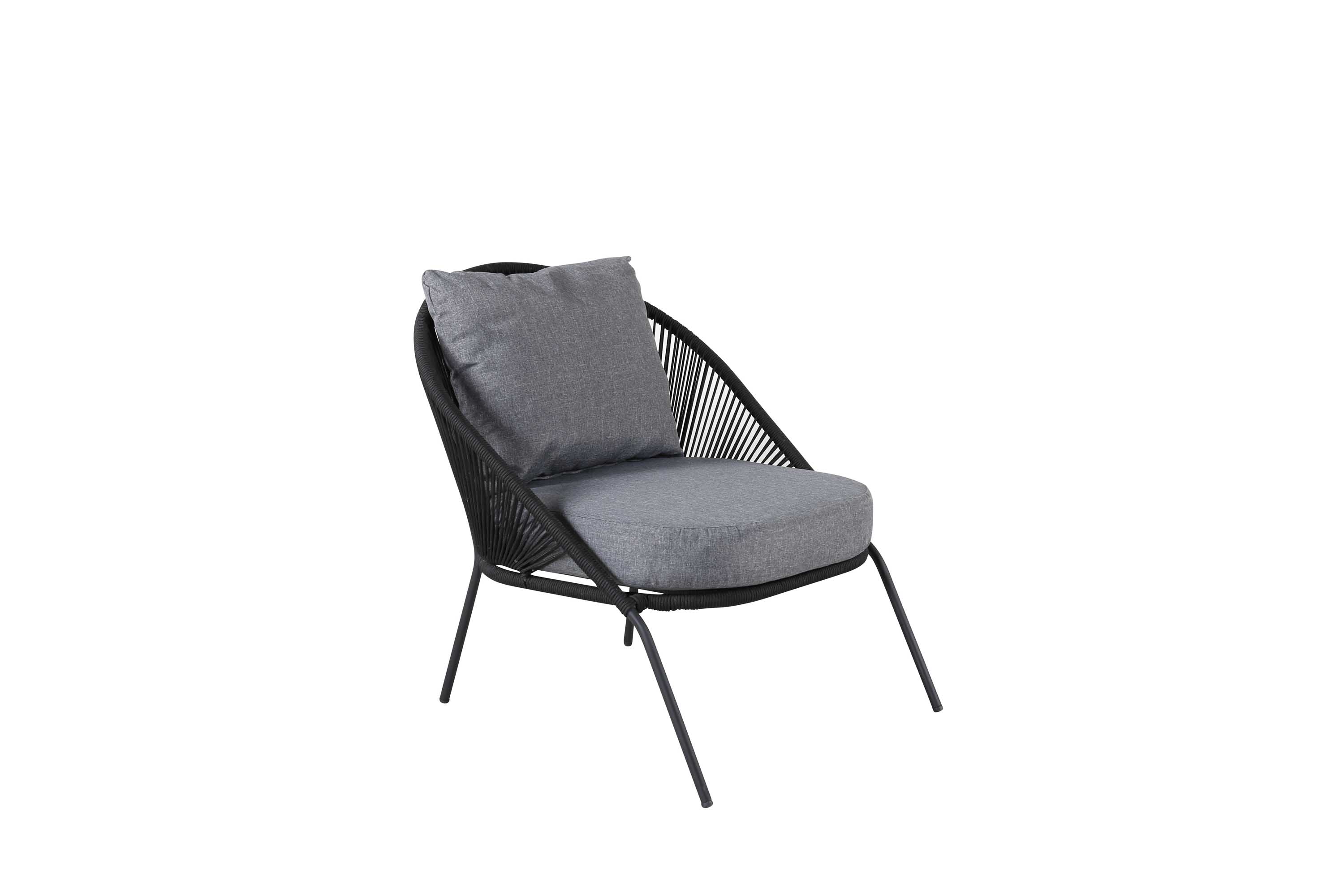 Venture Design Lindos loungestol Svart/svart