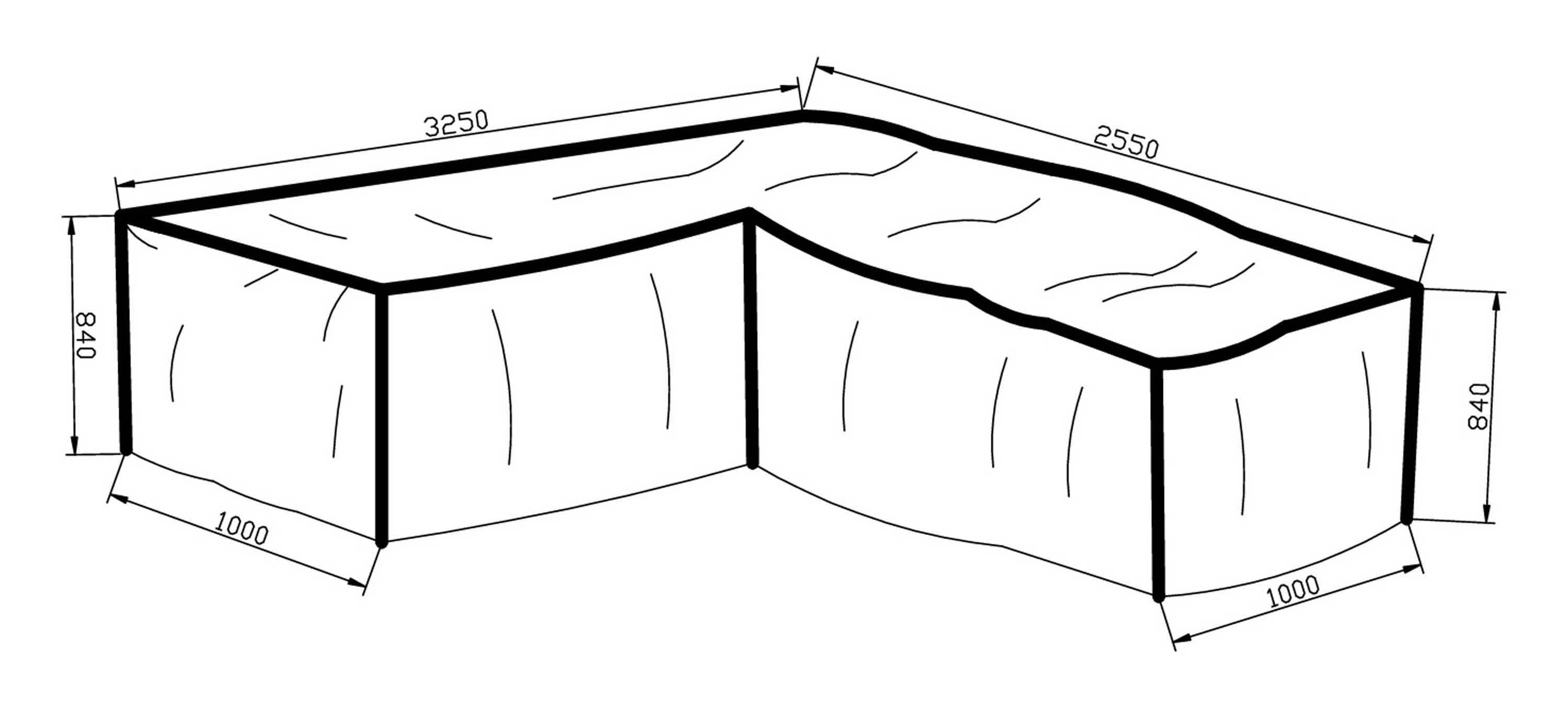 Venture Design Möbelskydd Grå 255-325 x 100 x 84 cm