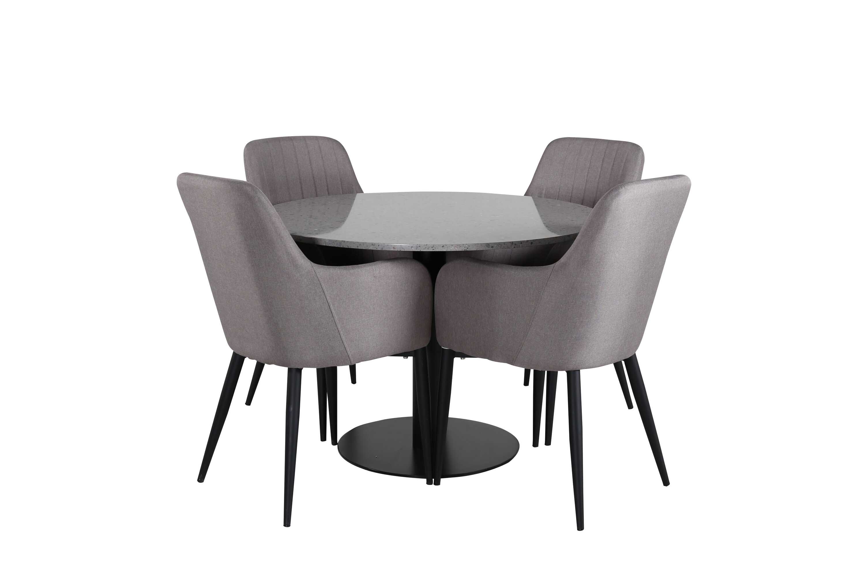 Venture Design Razzia & Comfort matgrupp Grå/grå 4 st stolar & bord 106 cm