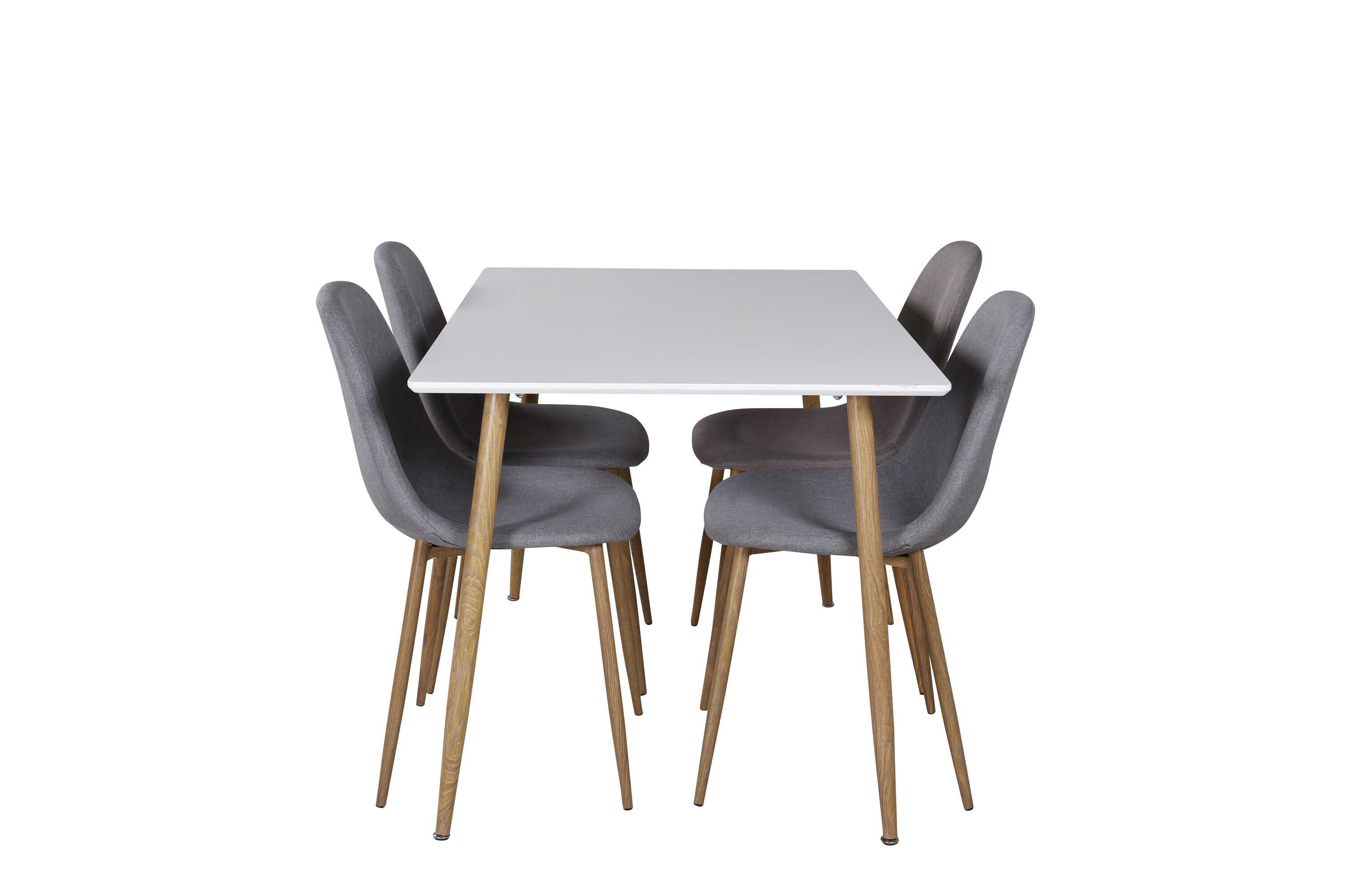 Venture Design Polar & Polar matgrupp Vit/grå 4 st stolar & bord 120 x 75 cm