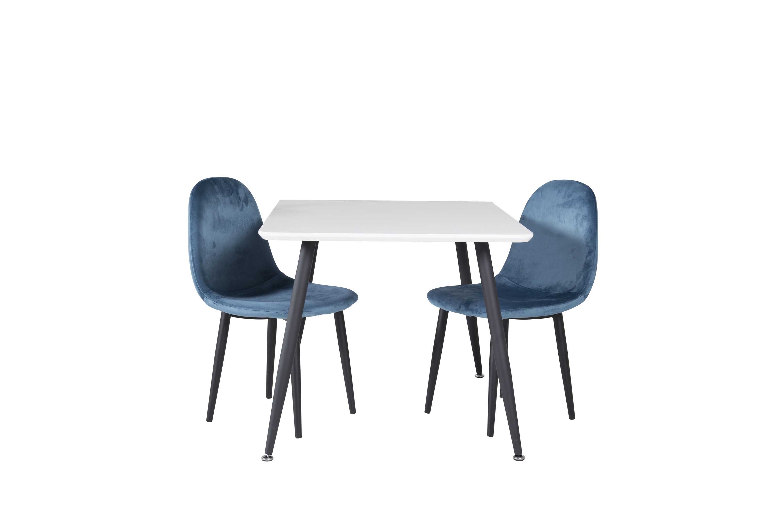Venture Design Polar & Polar matgrupp Vit/blå 2 st stolar & bord 80 x 60 cm