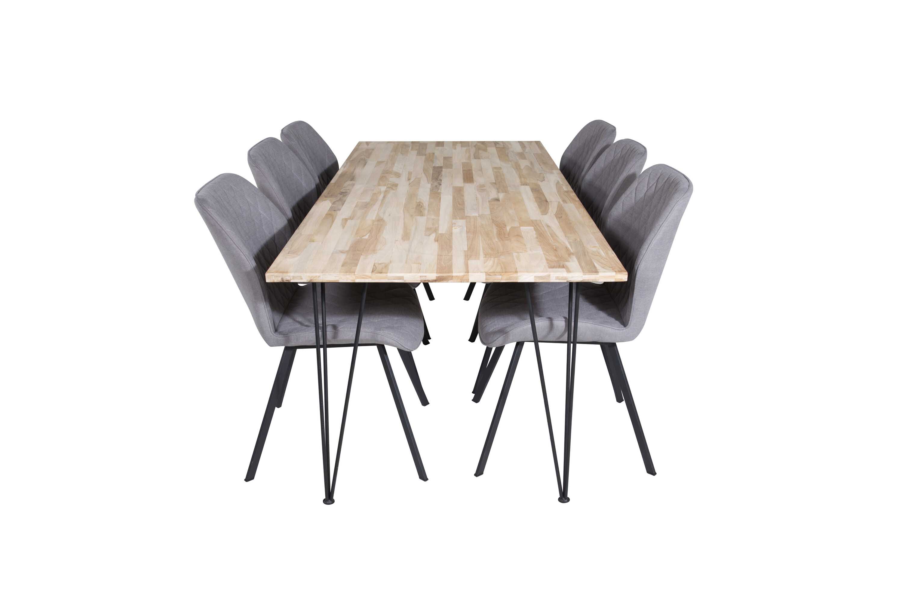 Venture Design Bali & Gemma matgrupp Natur/grå 6 st stolar & bord 200 x 90 cm