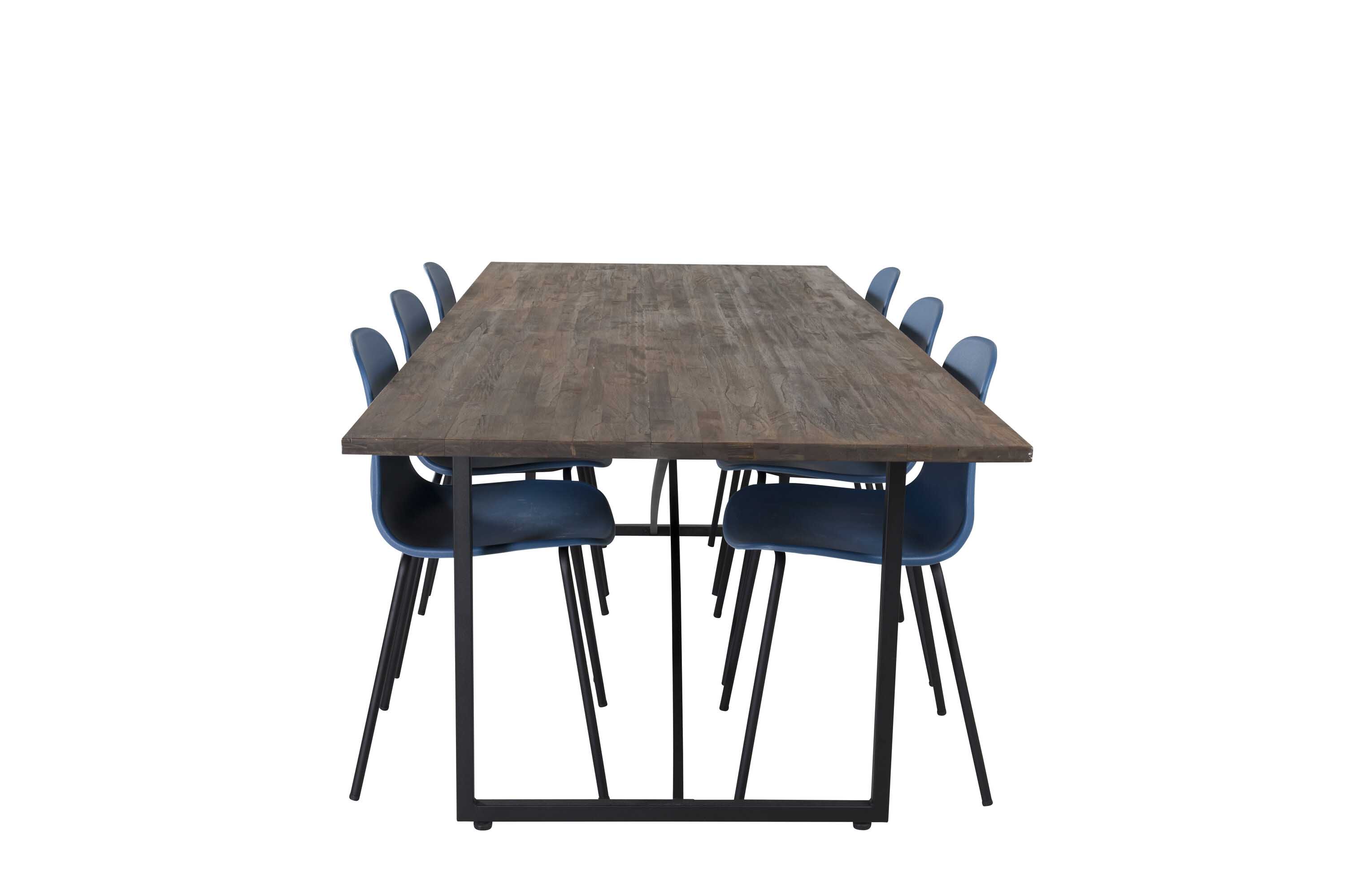 Venture Design Padang & Arctic matgrupp Natur/blå 6 st stolar & bord 250 x 100 cm