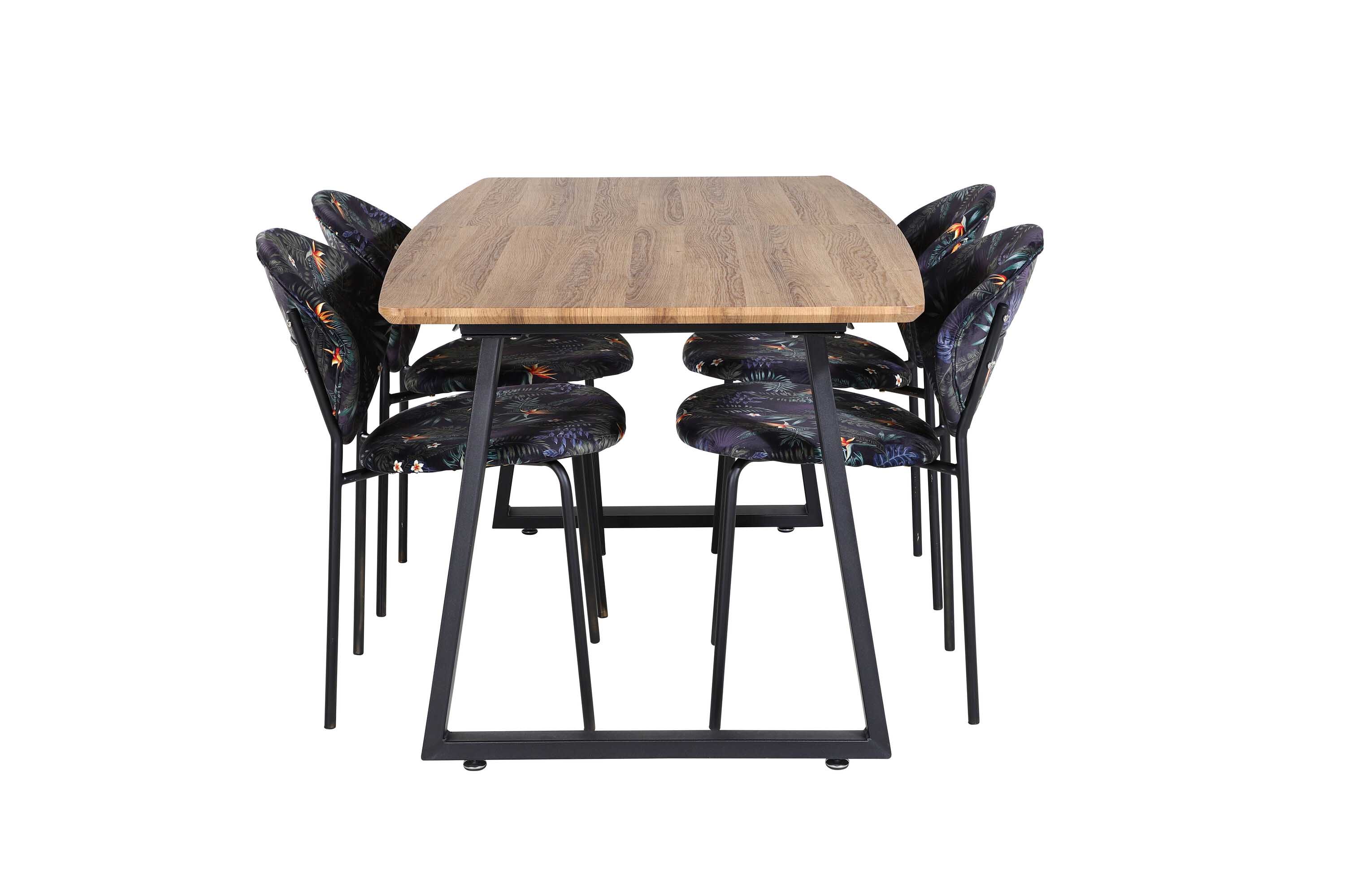 Venture Design Inca & Vault matgrupp Natur/multifärg 4 st stolar & bord 160 x 85 cm