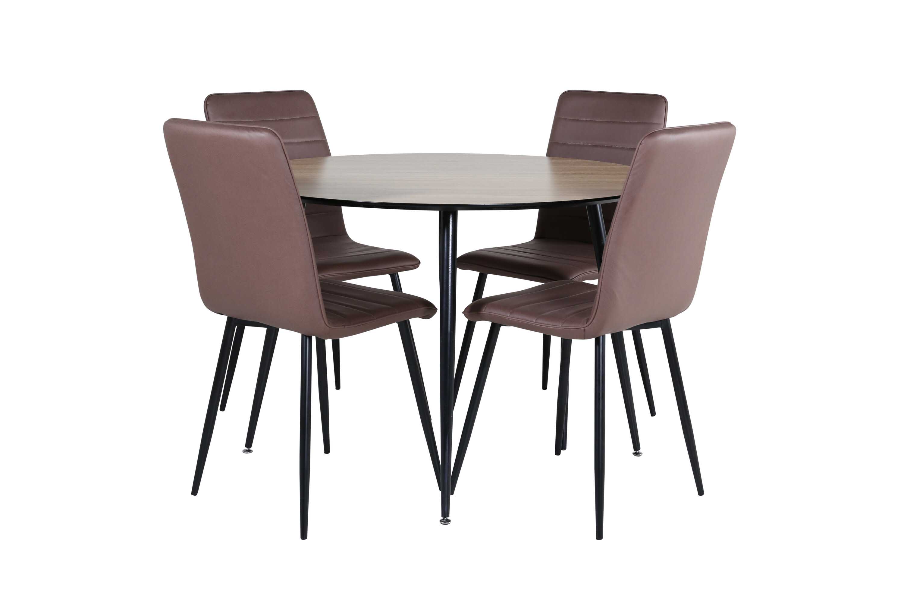 Venture Design Silar & Windu matgrupp Brun/natur 4 stolar & bord 100 cm