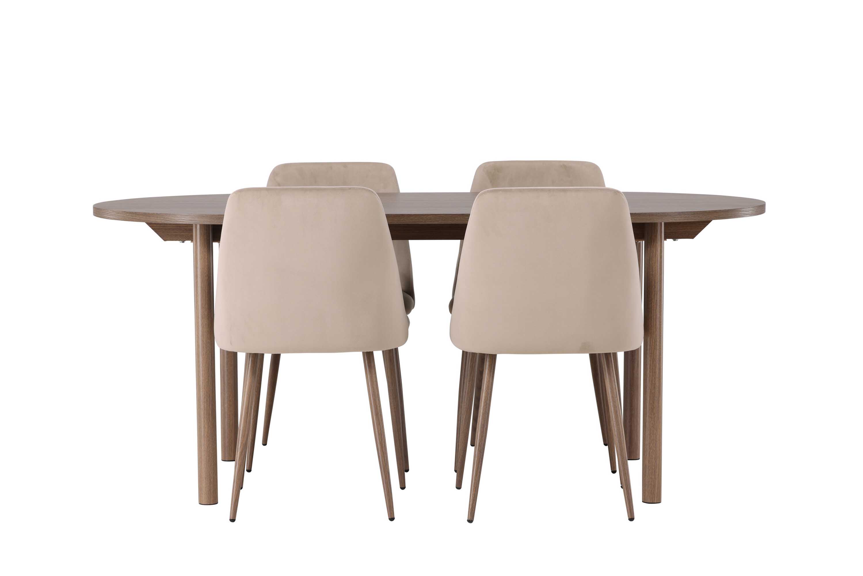 Venture Design Andy & Night matgrupp Brun/natur 4 stolar & bord 180 x 90 cm